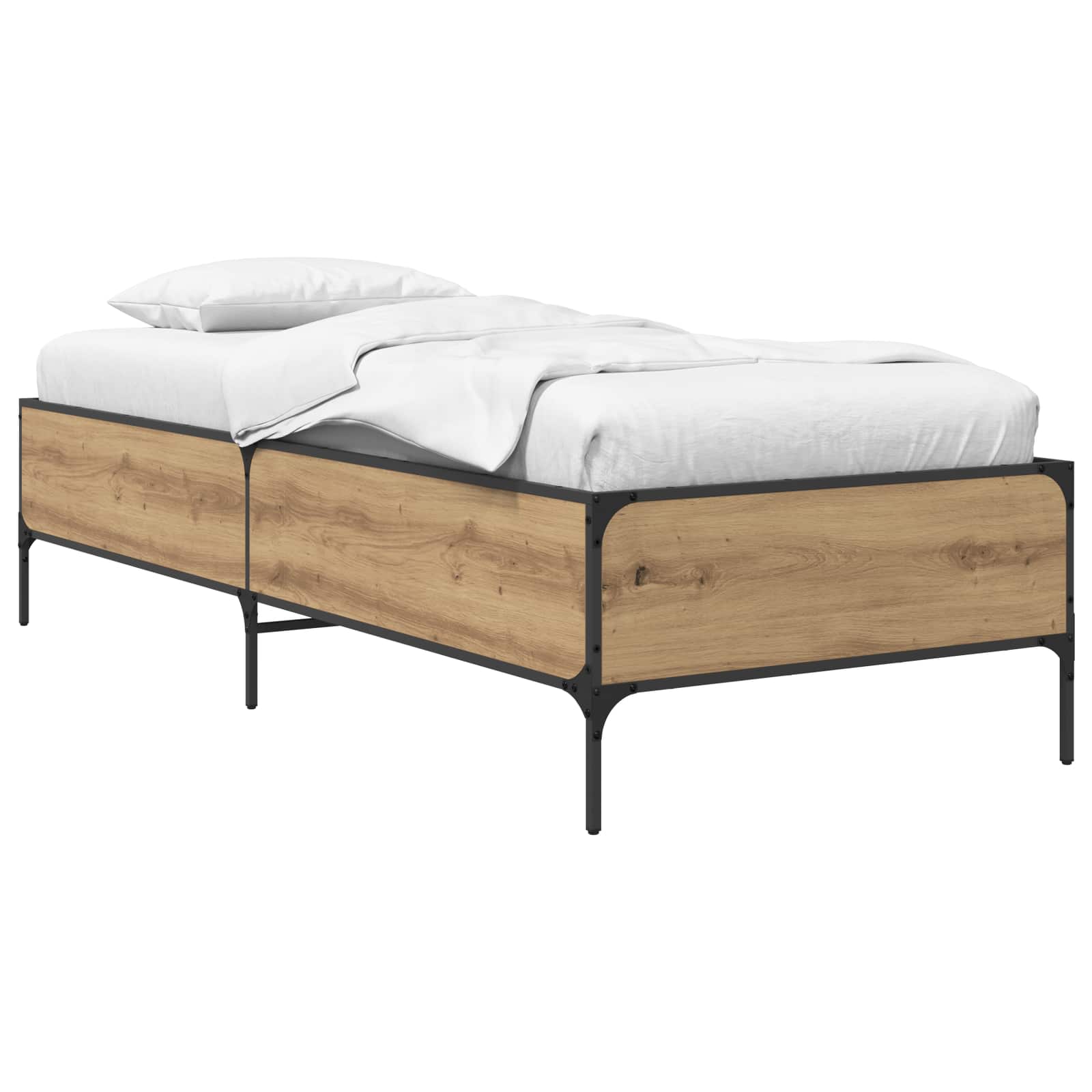 Sängram Artisan-ek 80 x 200 cm Konstruerat trä