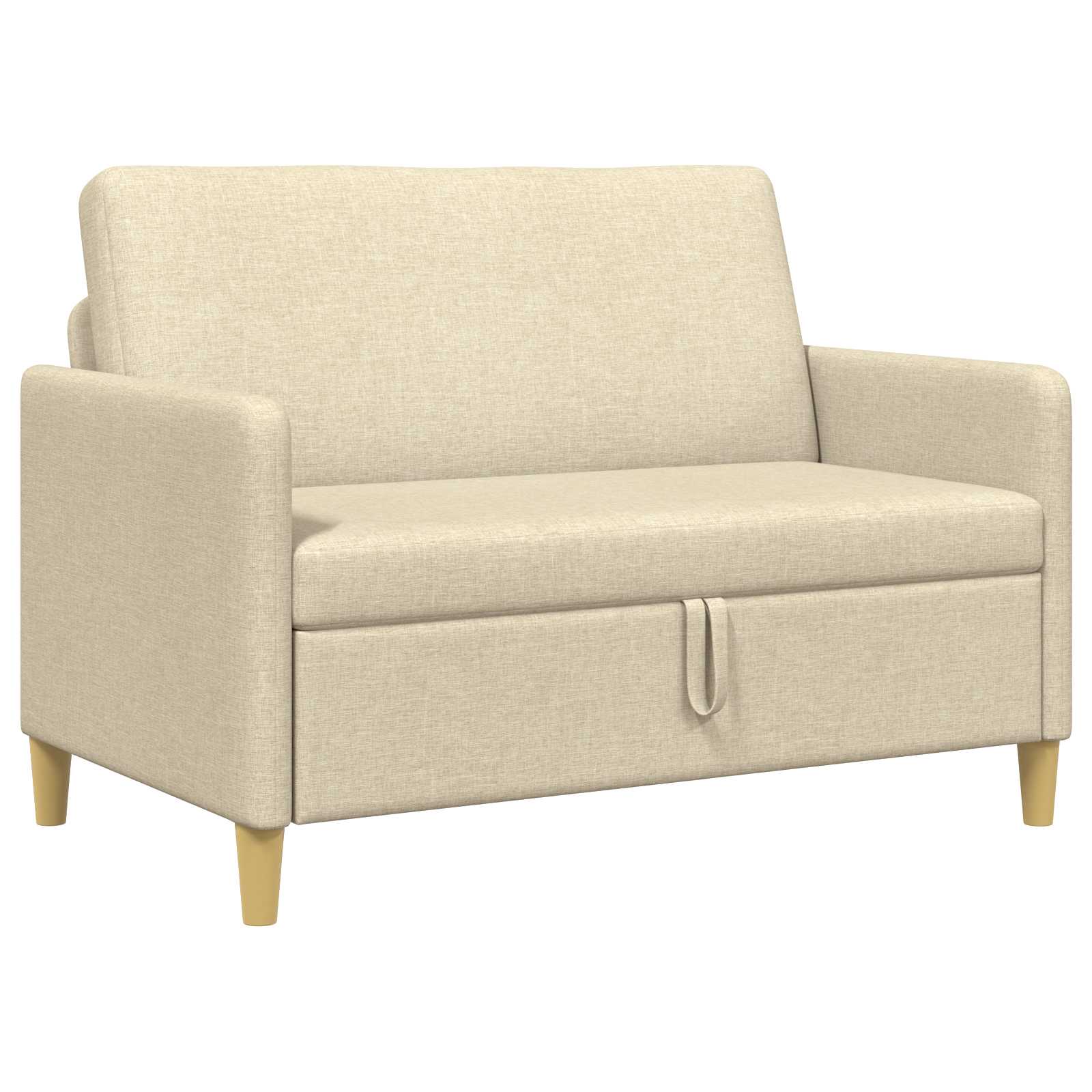 Soffa med förvaring Gräddvit 122 x 78 x 87 cm Polyester