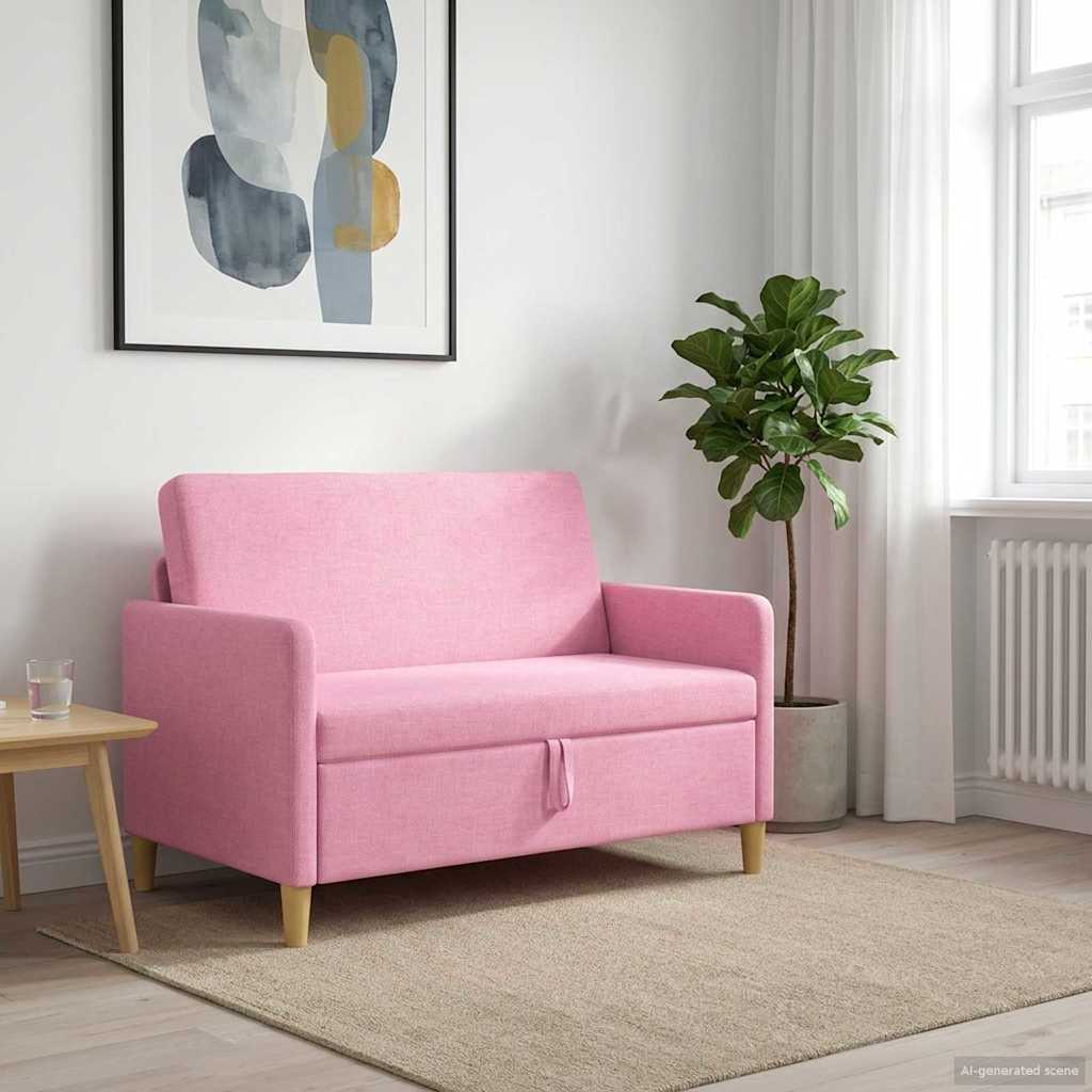 Soffa med förvaring Rosa 122 x 78 x 87 cm Polyester