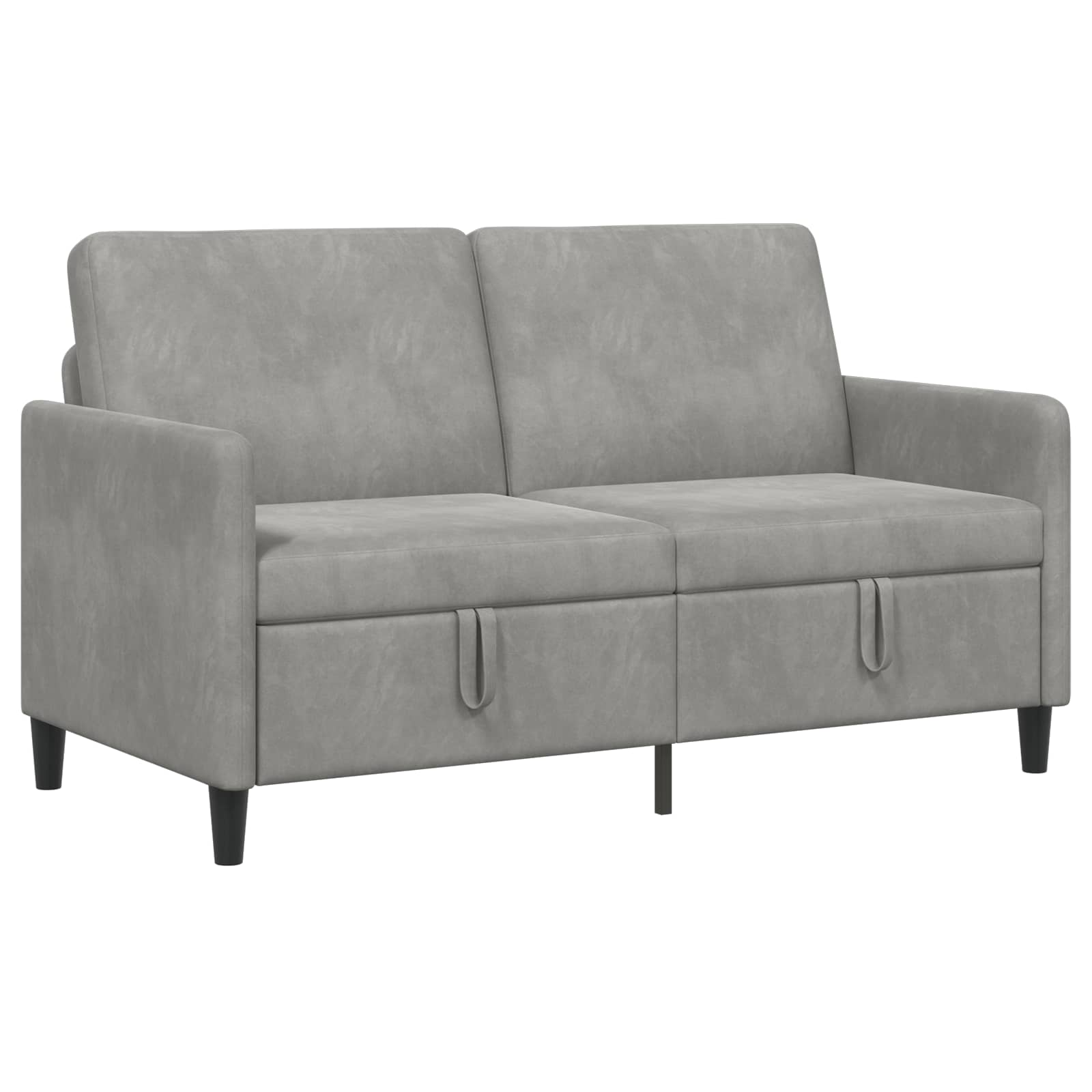 Soffa med förvaring Ljusgrå 152 x 78 x 87 cm Polyester