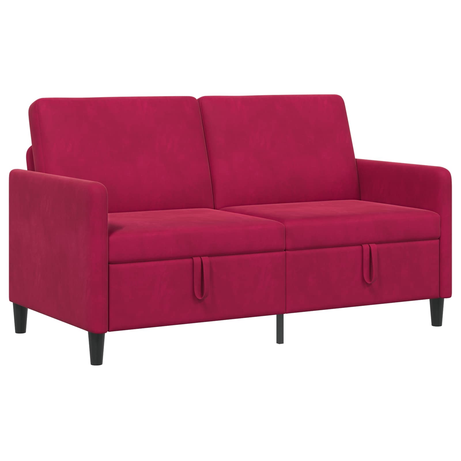 Soffa med förvaring Vinröd 152 x 78 x 87 cm Polyester