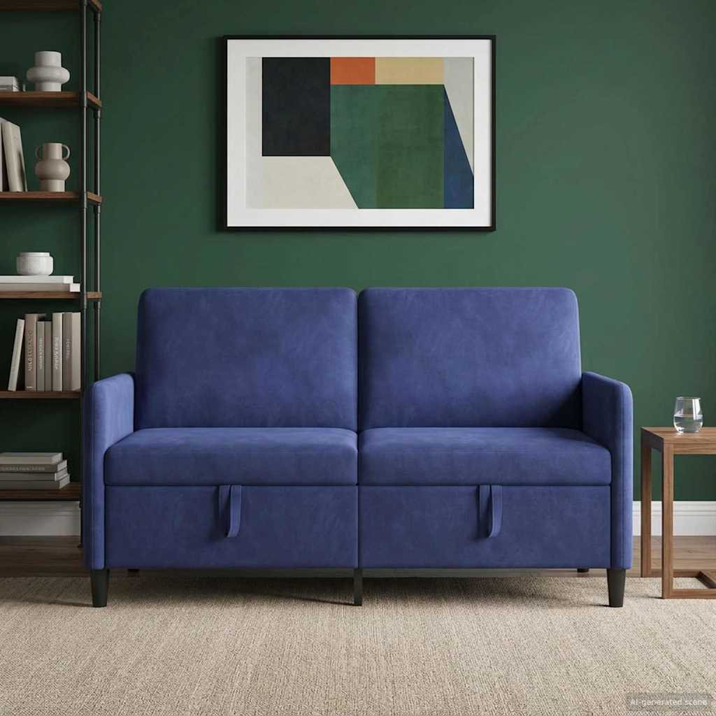 Soffa med förvaring Polisblå 152 x 78 x 87 cm Polyester