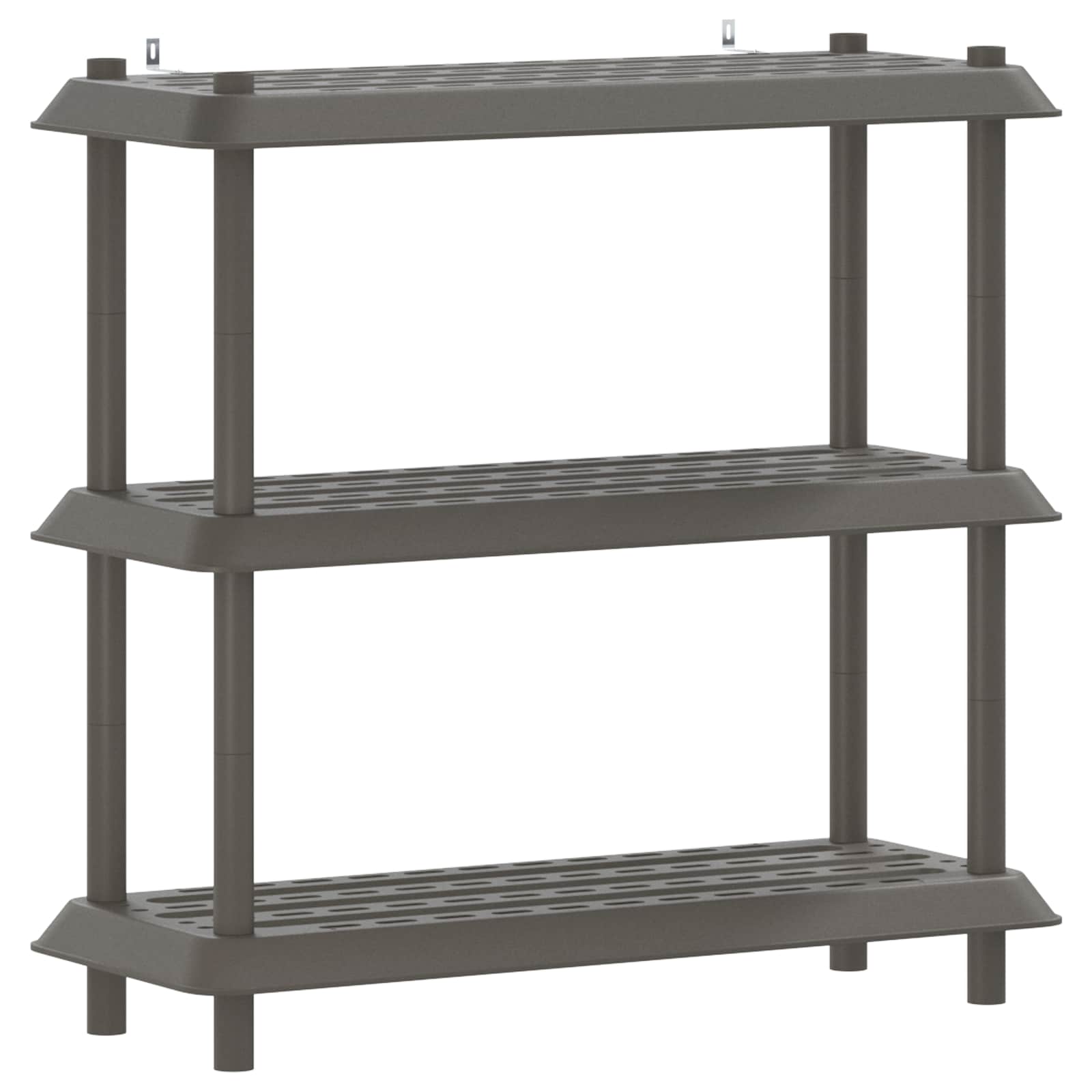 Hyllsystem 3 nivåer 100 x 40 x 96 cm PP Ljusgrå