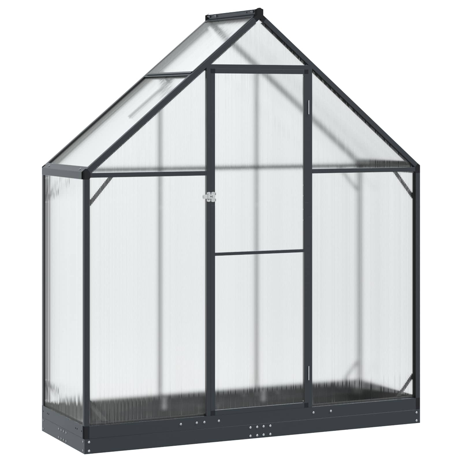 Trädgård Växthus med dörr Antracit 183,5 x 63,5 x 207 cm