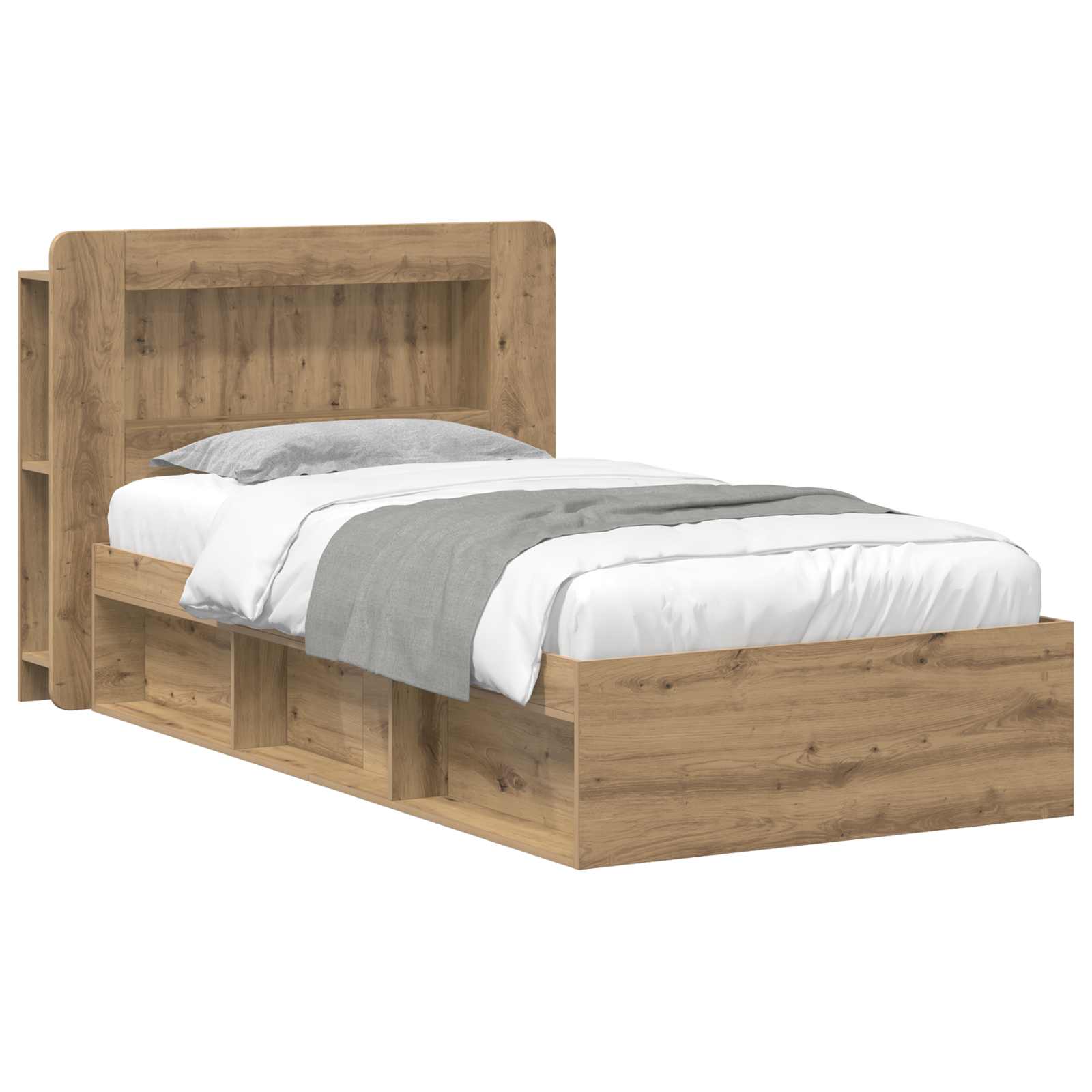 Sängram med förvaring Artisan-ek 90 x 200 cm Konstruerat trä