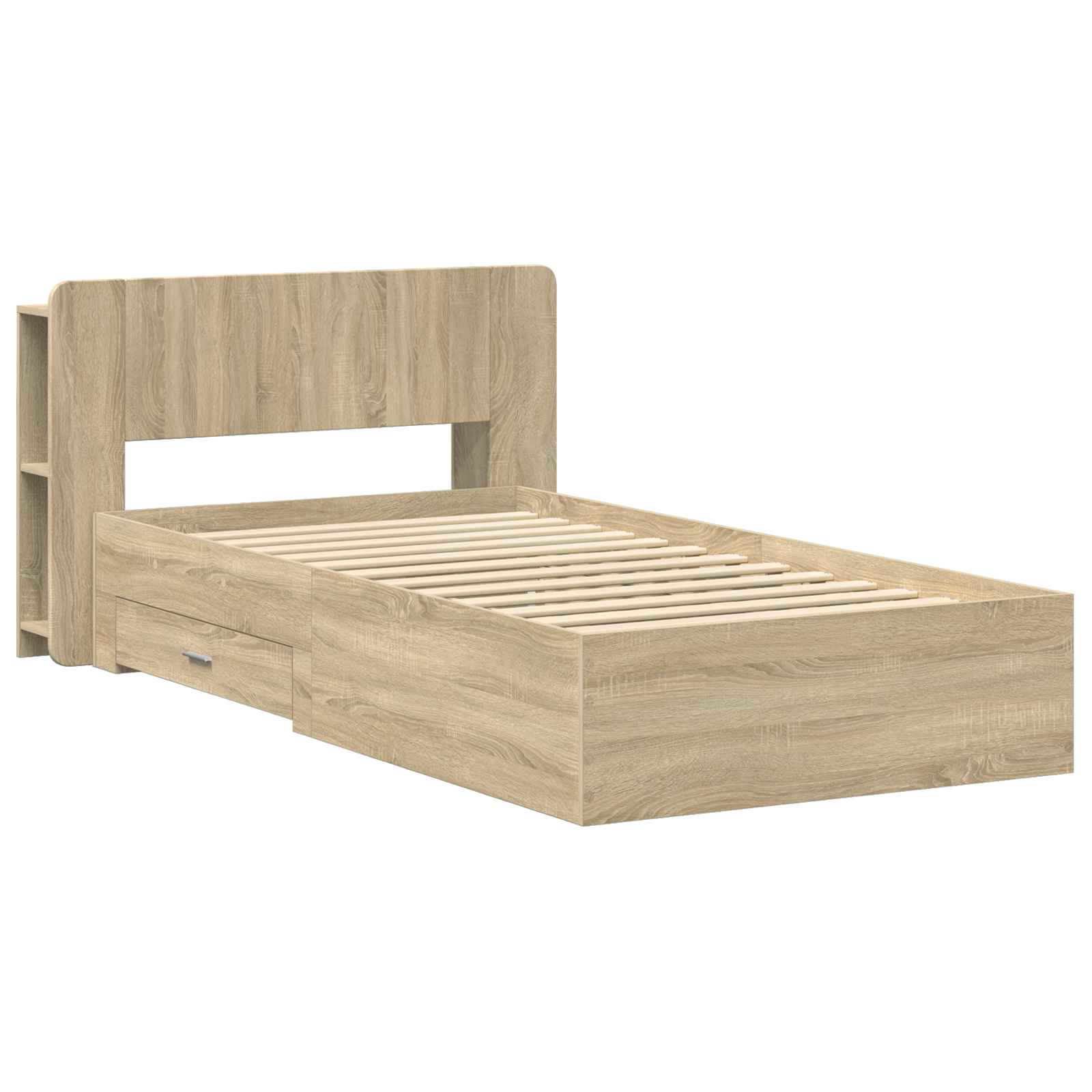 Sängram med förvaring Sonoma-ek 100 x 200 cm Konstruerat trä