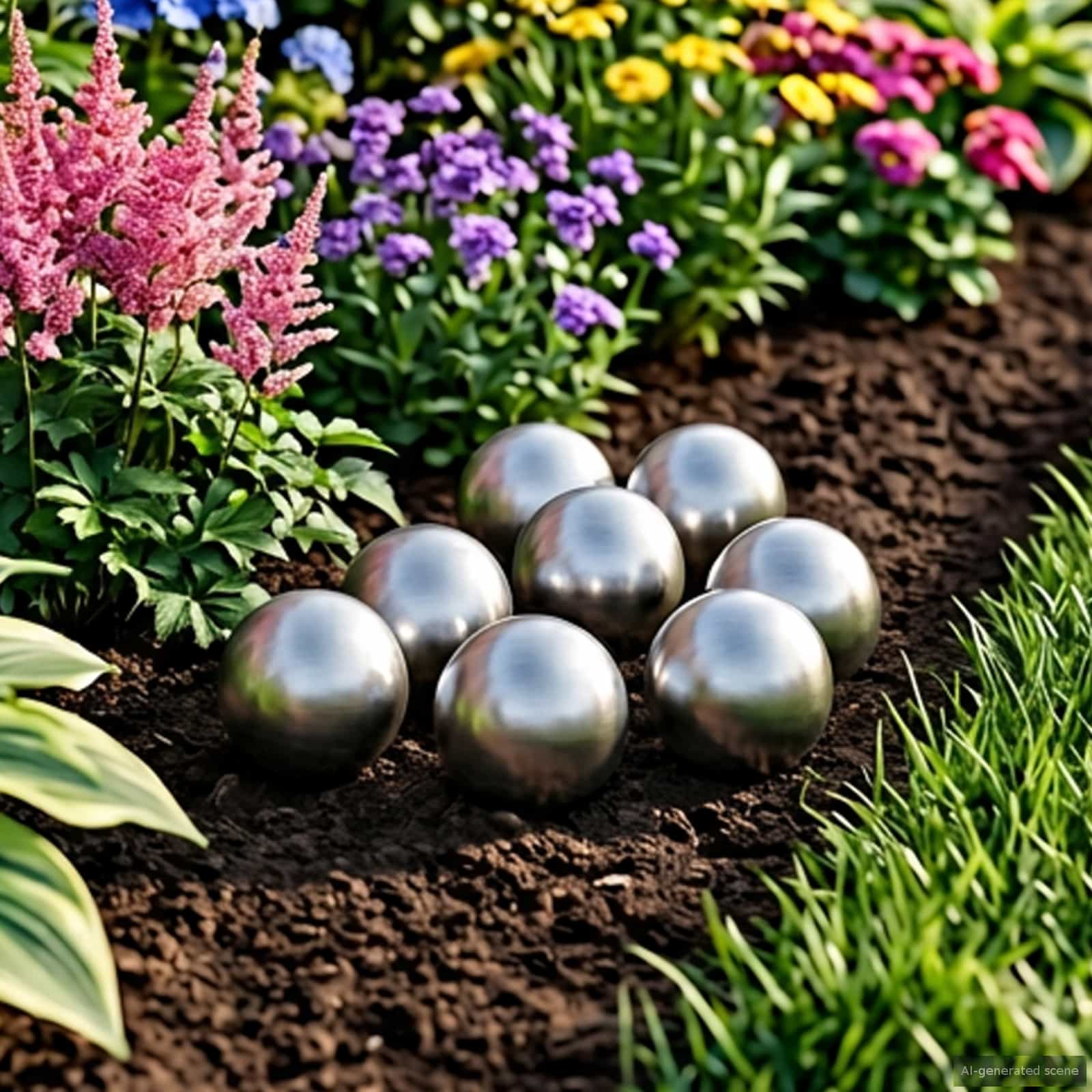 Borstad Boll 8 st Ø 5 cm Silver Rostfritt stål 201