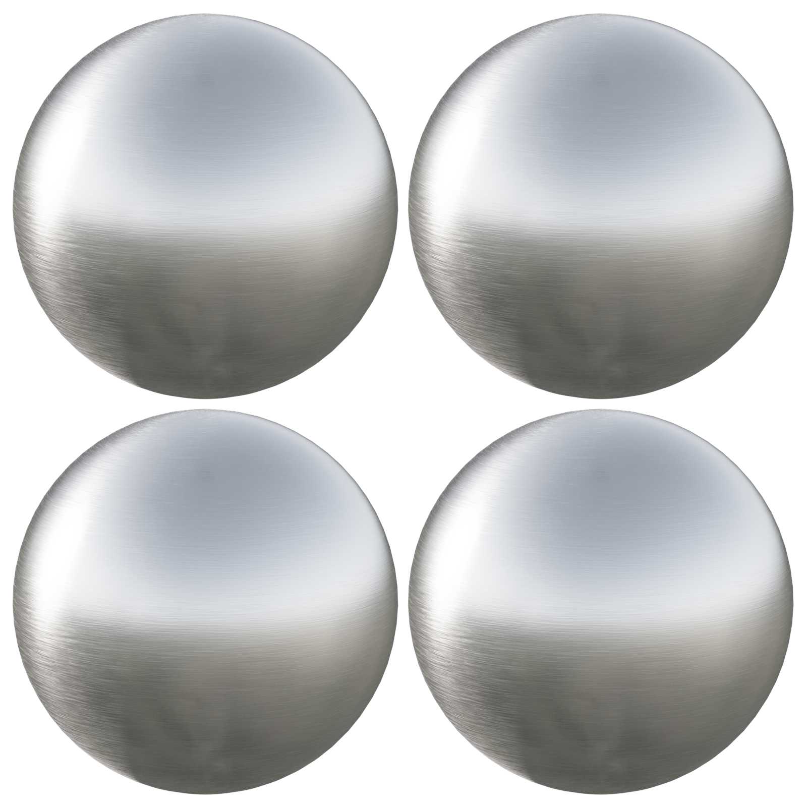 Borstad Boll 4 st Ø 10 cm Silver Rostfritt stål 201