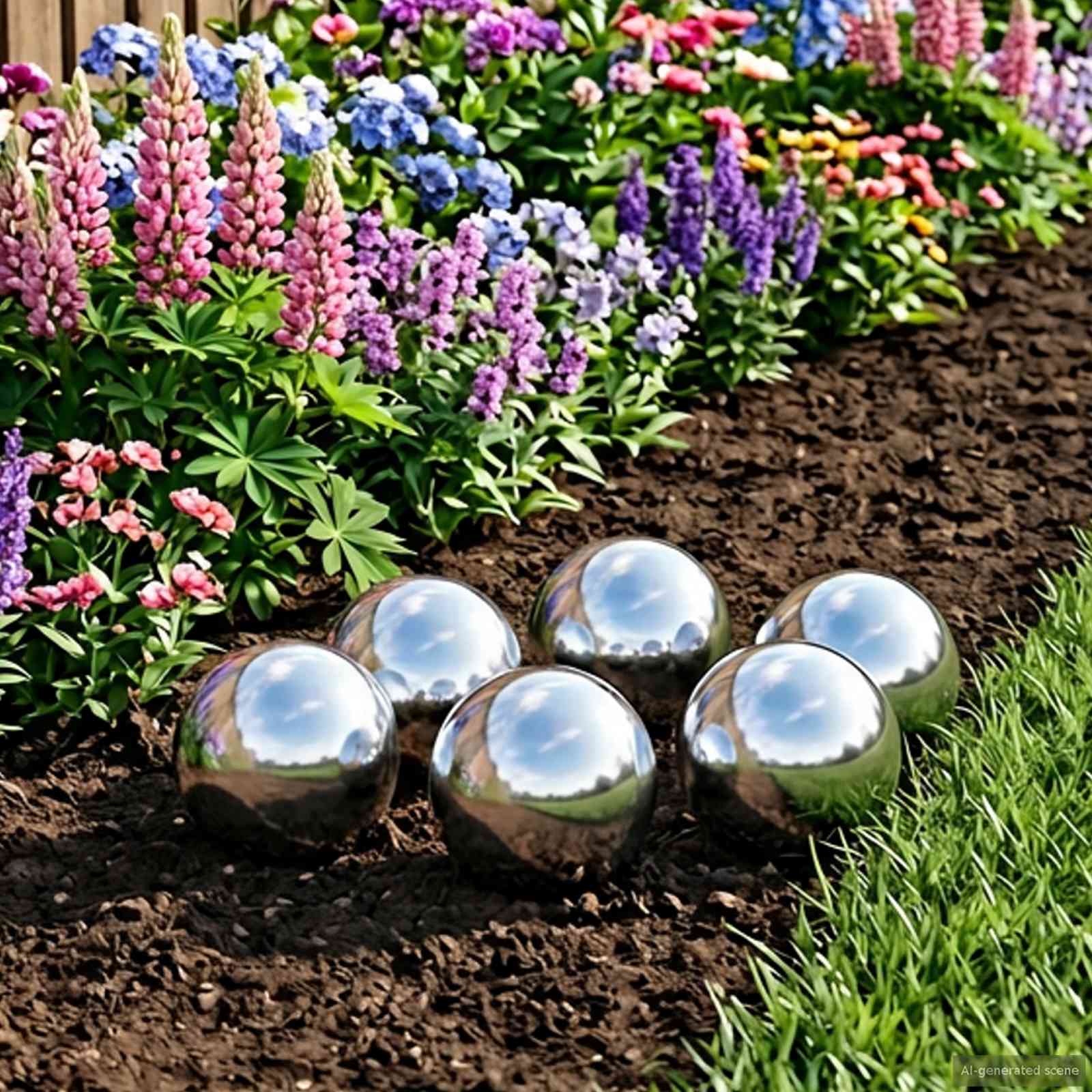 Spegelboll 6 st Ø 7,5 cm Silver Rostfritt stål 201