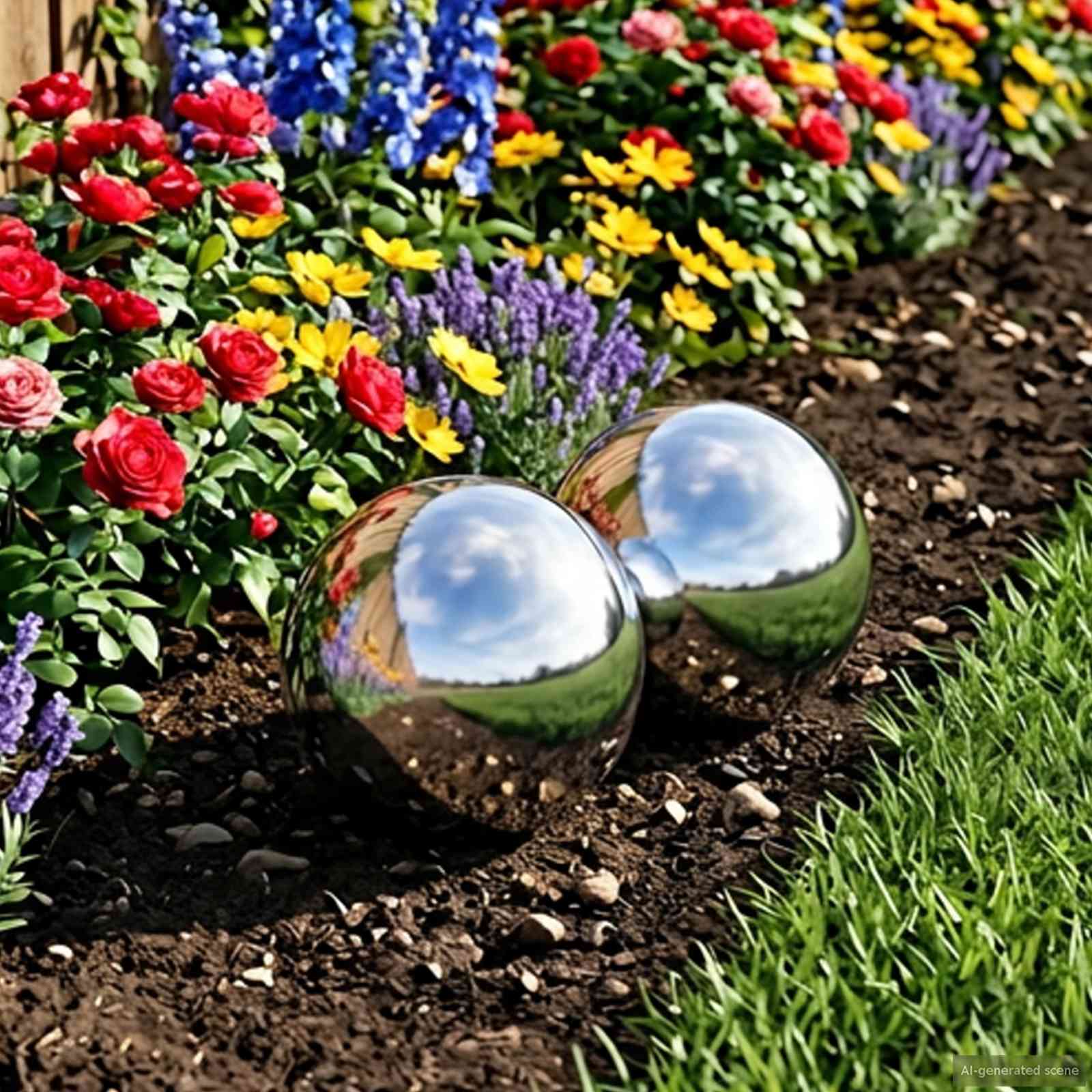 Spegelboll 2 st Ø 15 cm Silver Rostfritt stål 201