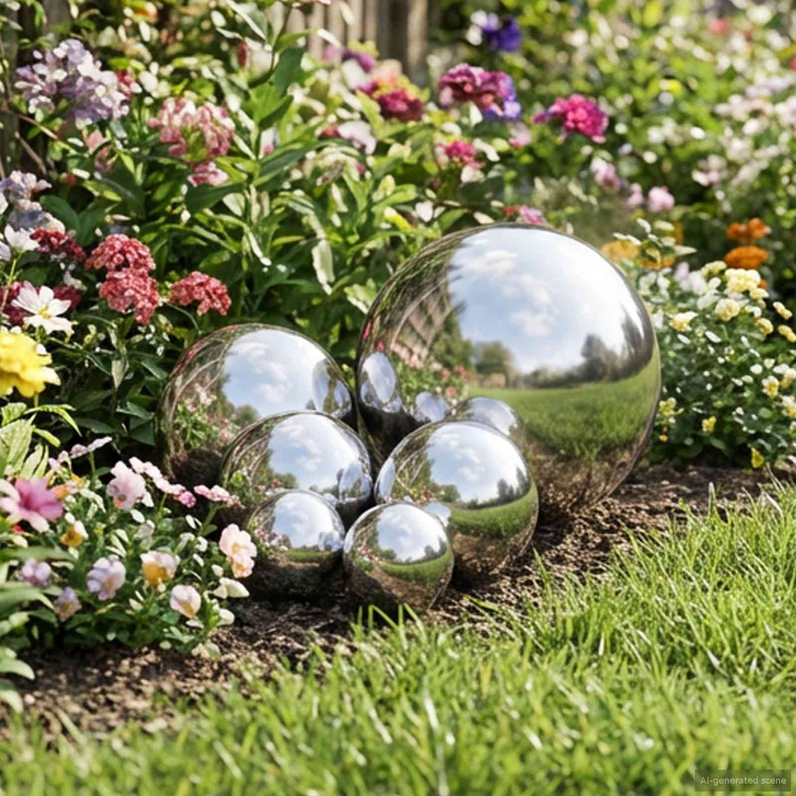 Spegelboll 6 st Ø 15 cm Silver Rostfritt stål 201