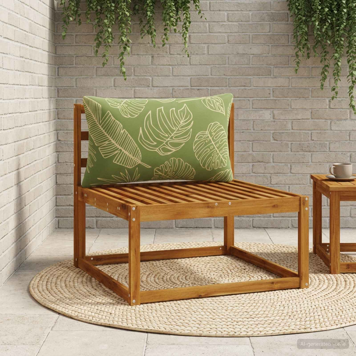 1-delad ryggkudde PUTTEN 100% Polyester Bladdesign