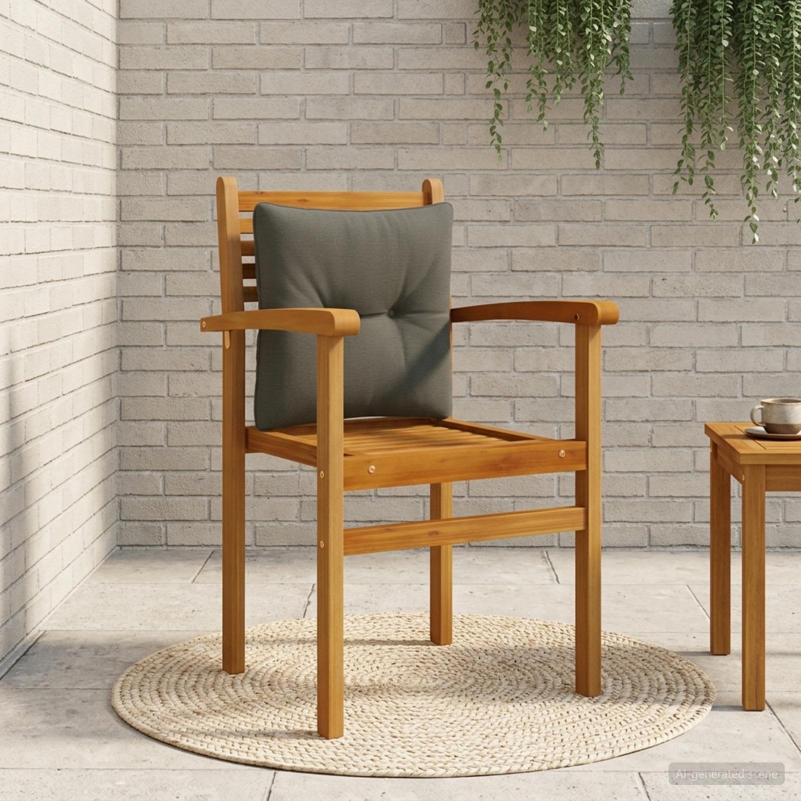 Ryggkudde PUTTEN 100% Polyester Antracit 40 x 40 x 10 cm