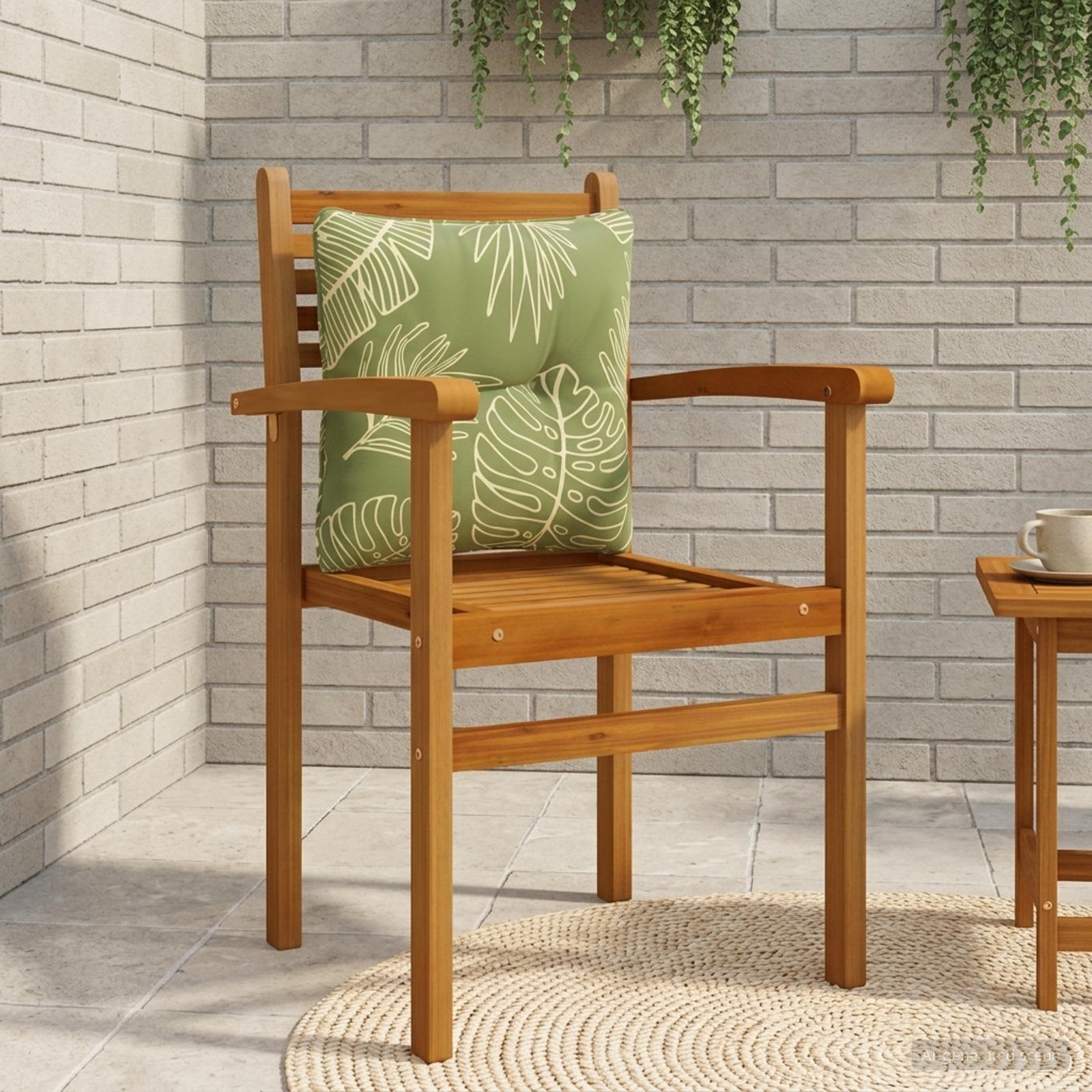 Ryggkudde PUTTEN 100% Polyester Bladdesign 40 x 40 x 10 cm