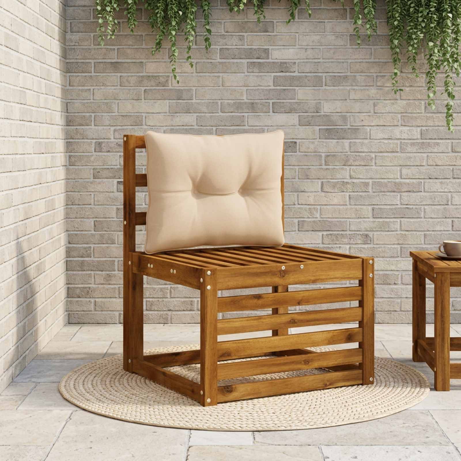 Ryggkudde PUTTEN 100% Polyester Sand 60 x 40 x 10 cm