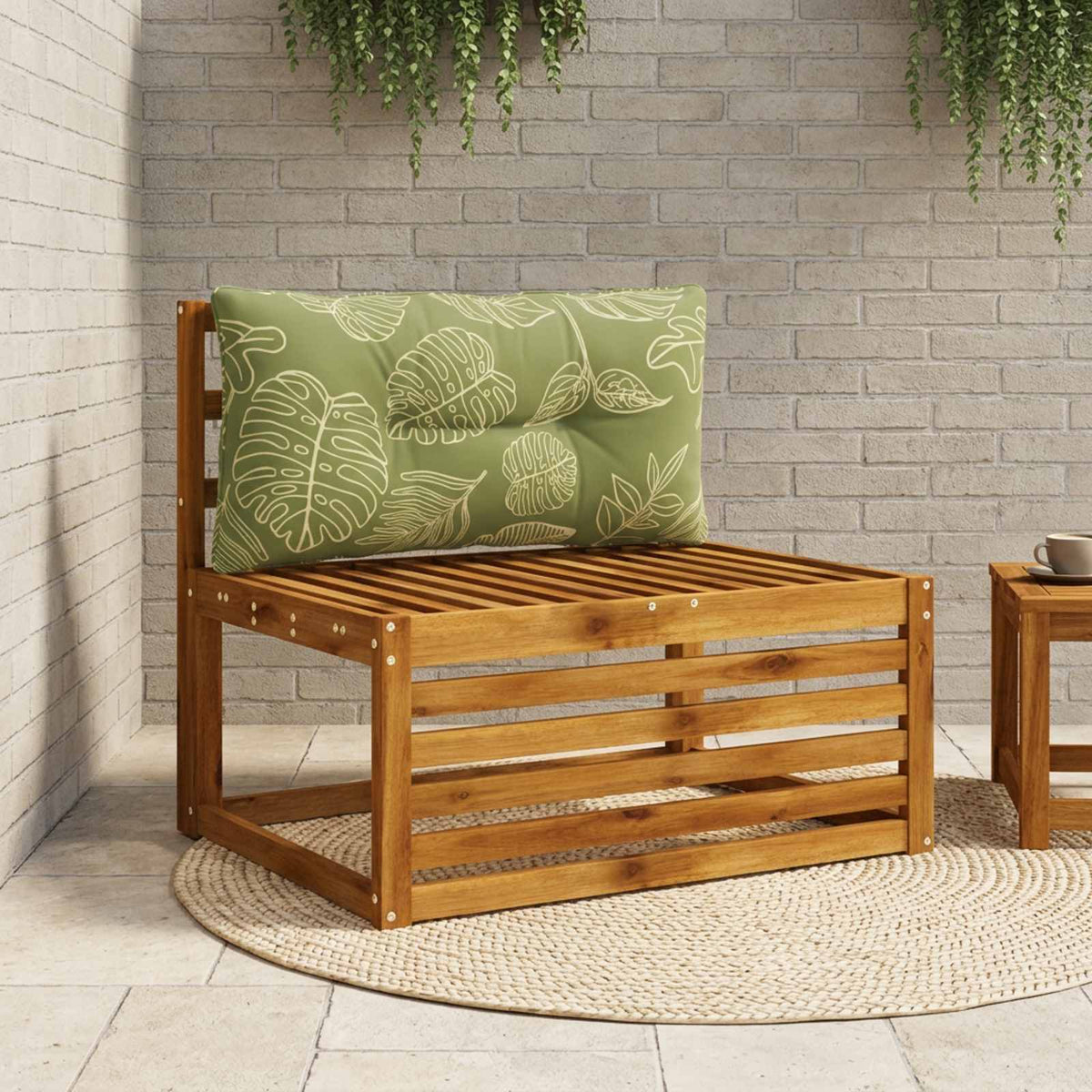 Ryggkudde PUTTEN 100% Polyester Bladdesign 70 x 40 x 10 cm