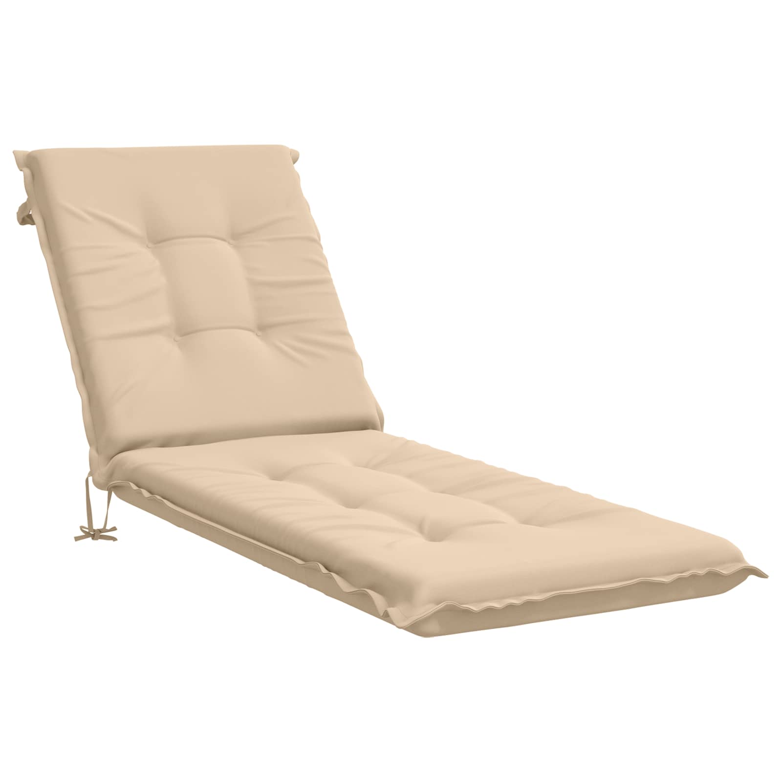 Solstol Kudde GEMERT 100% Polyester Gräddvit 190 x 50 x 9 cm