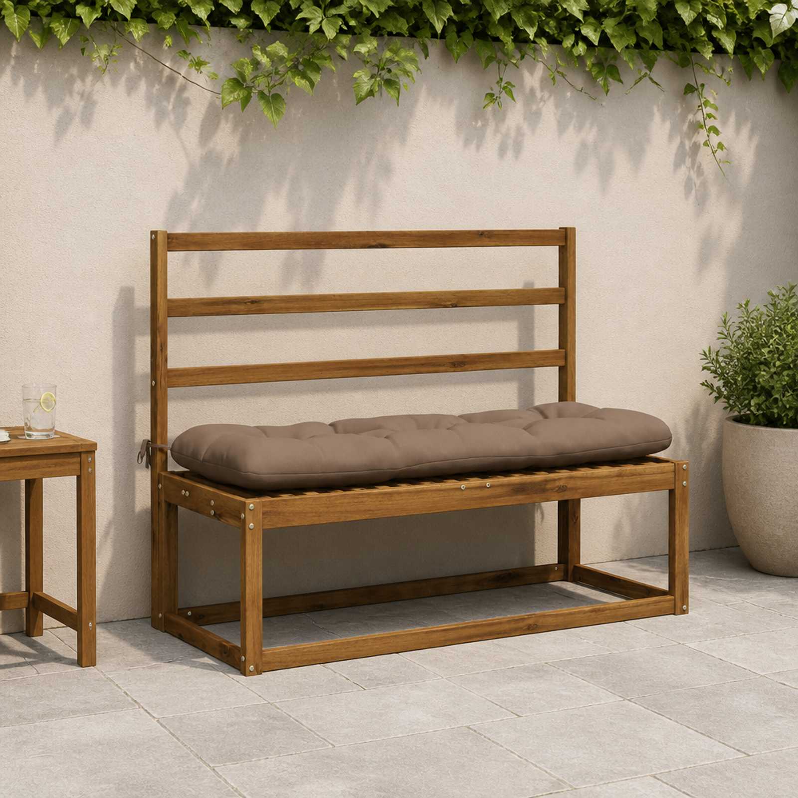 2-delade Bänk Kuddar VIANEN 100% Polyester Taupe