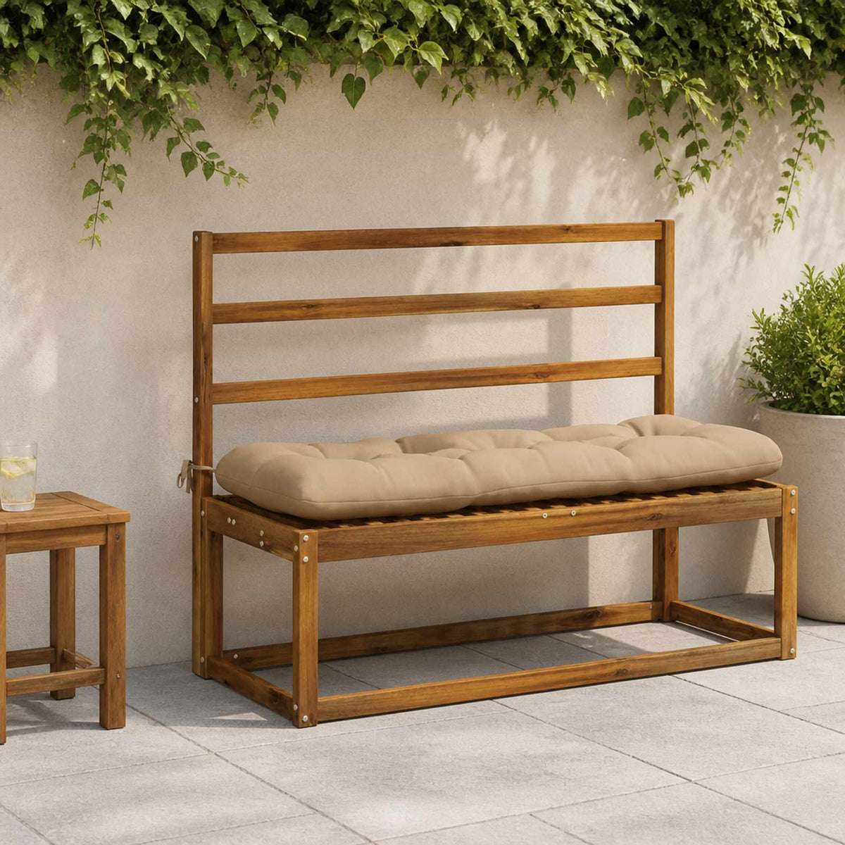 Bänk kudde VIANEN 100% Polyester Sand 100 x 40 x 12 cm