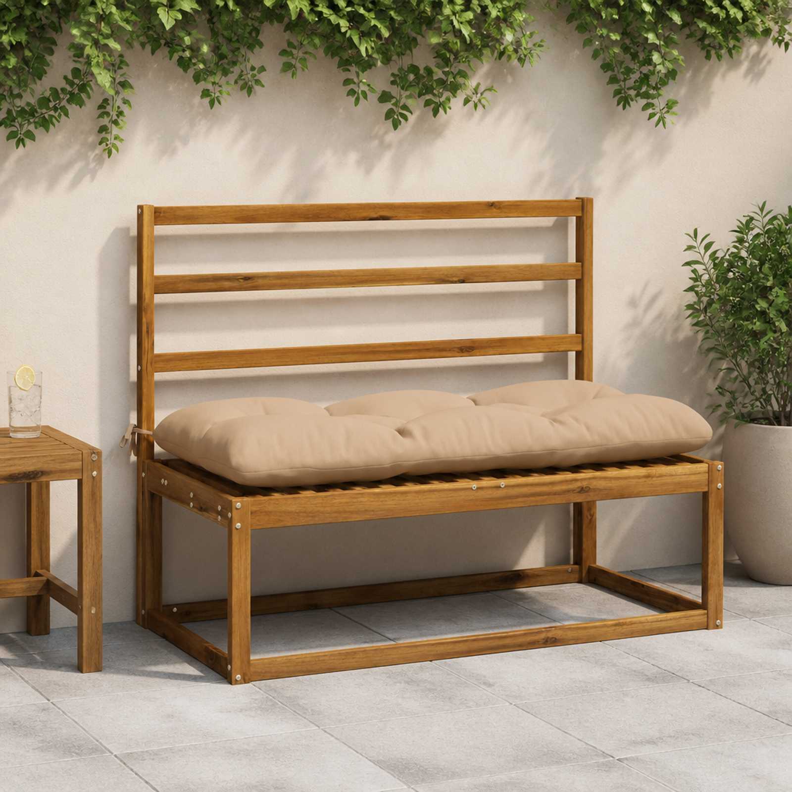 2-delade Bänk Kuddar VIANEN 100% Polyester Sand