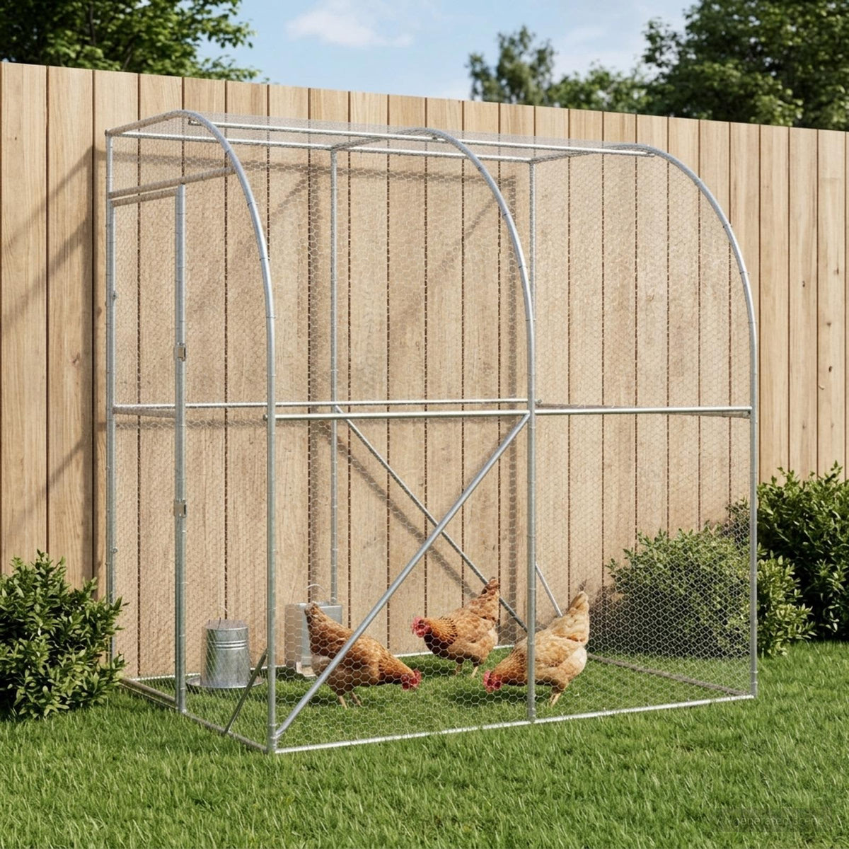 Hönsgård Silver 200 x 200 x 215 cm Galvaniserat stål