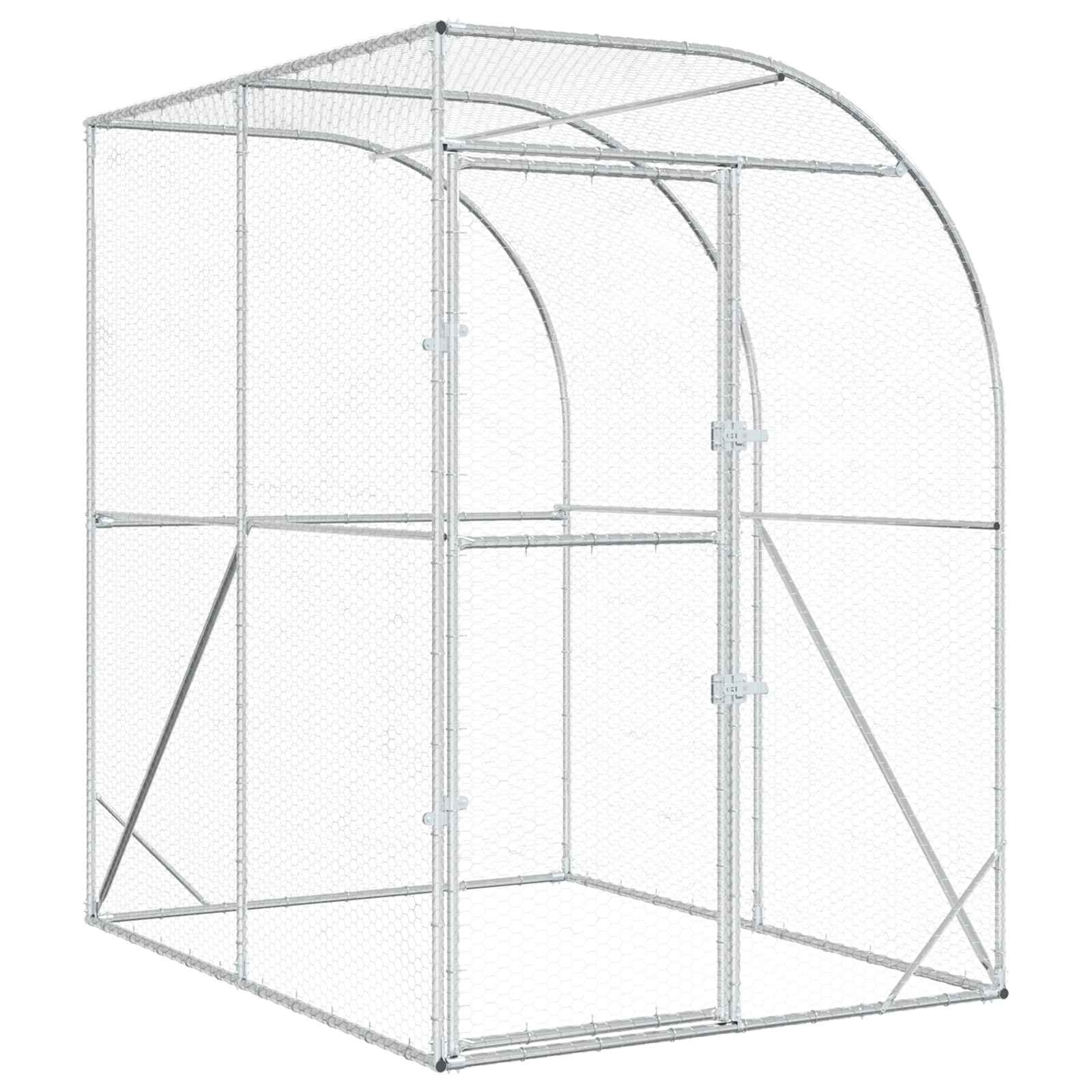 Hönsgård Silver 200 x 200 x 215 cm Galvaniserat stål
