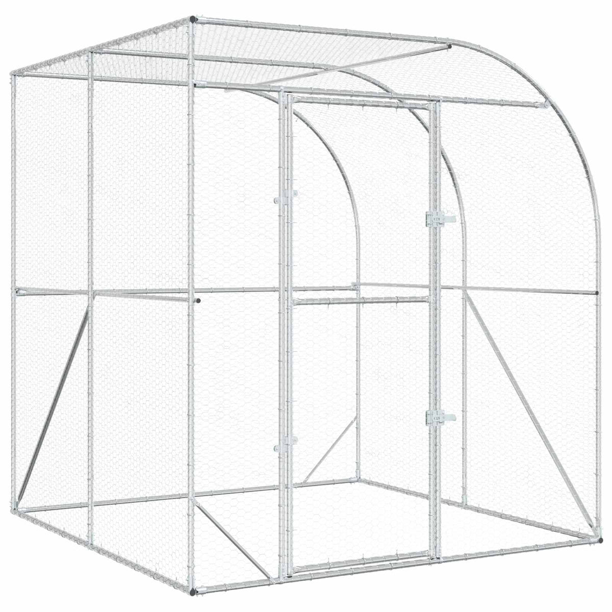 Hönsgård Silver 200 x 200 x 215 cm Galvaniserat stål