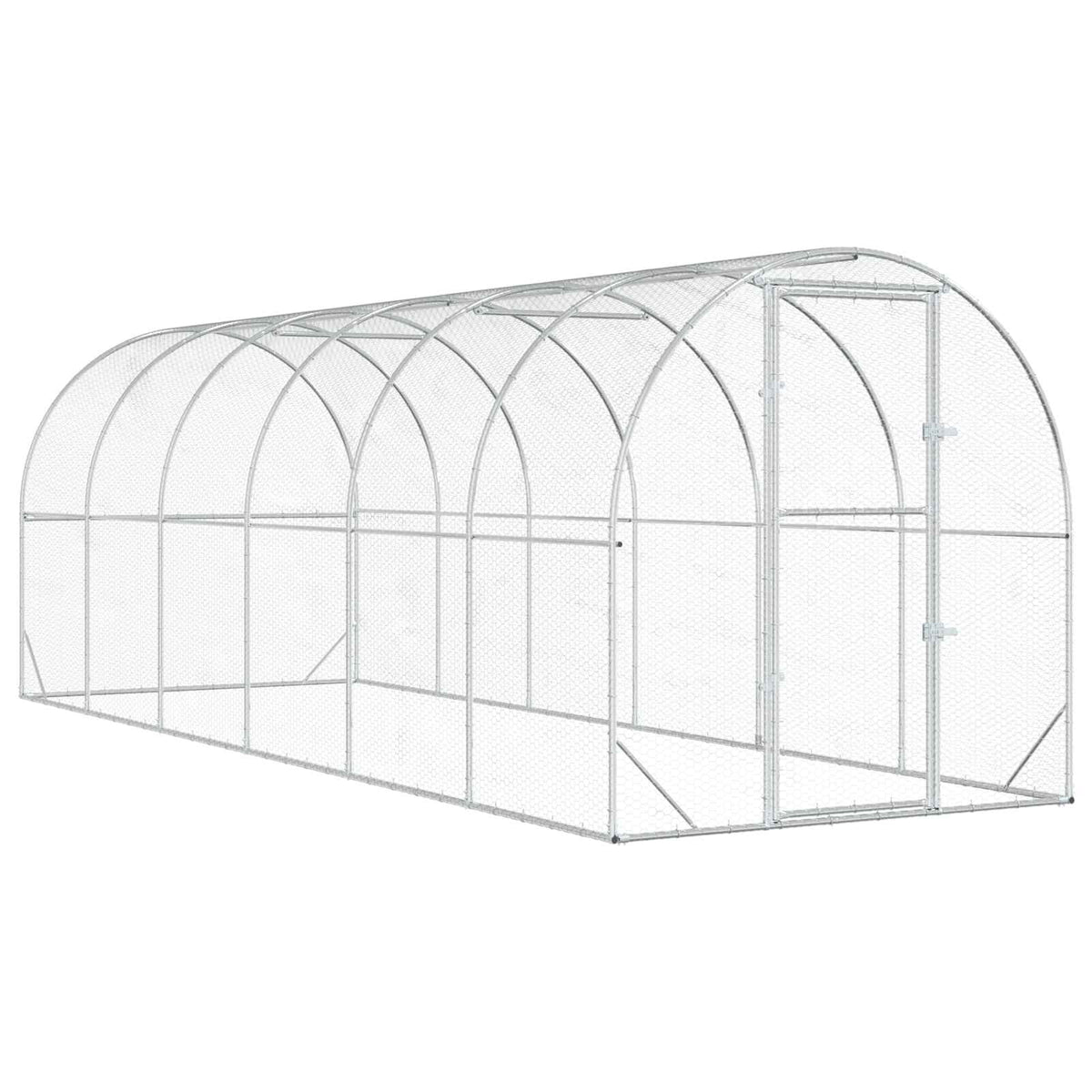 Hönsgård Silver 600 x 200 x 200 cm Galvaniserat stål