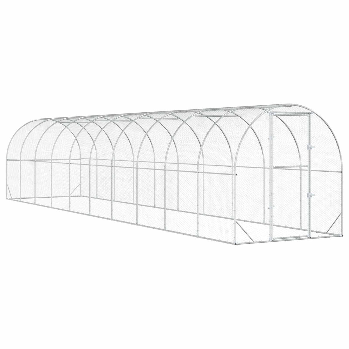 Hönsgård Silver 1000 x 200 x 200 cm Galvaniserat stål