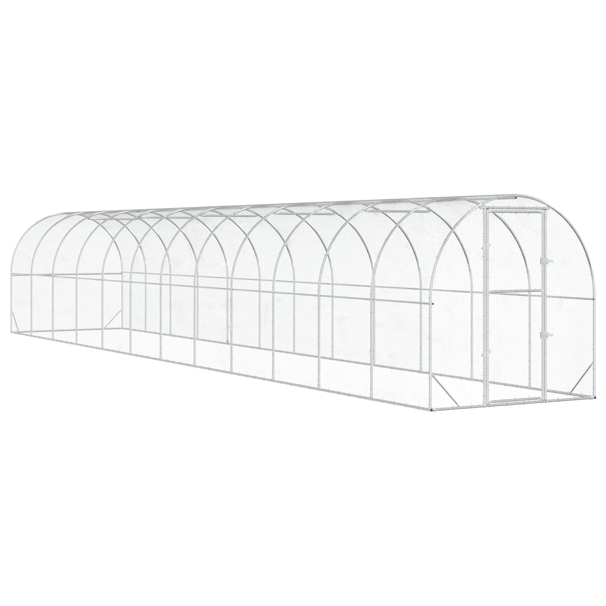 Hönsgård Silver 1200 x 200 x 200 cm Galvaniserat stål