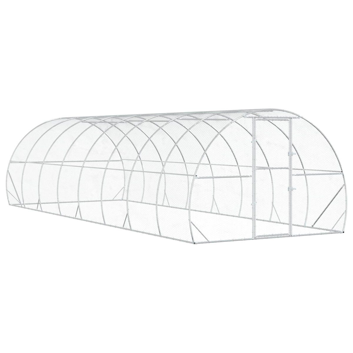 Hönsgård Silver 800 x 300 x 200 cm Galvaniserat stål