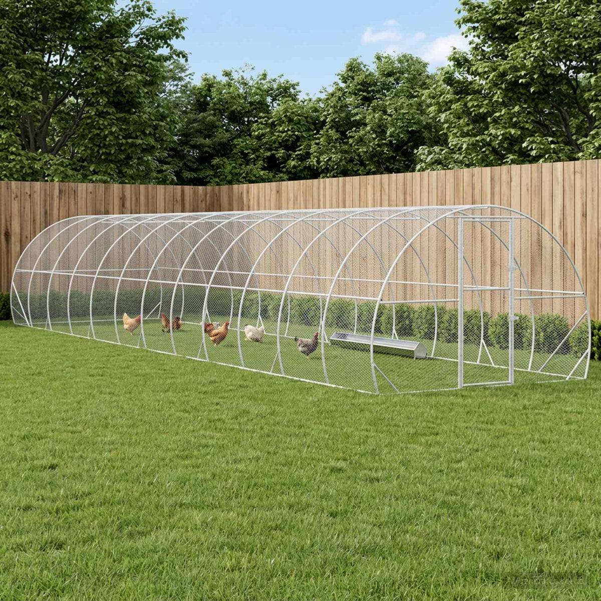 Hönsgård Silver 1200 x 300 x 200 cm Galvaniserat stål