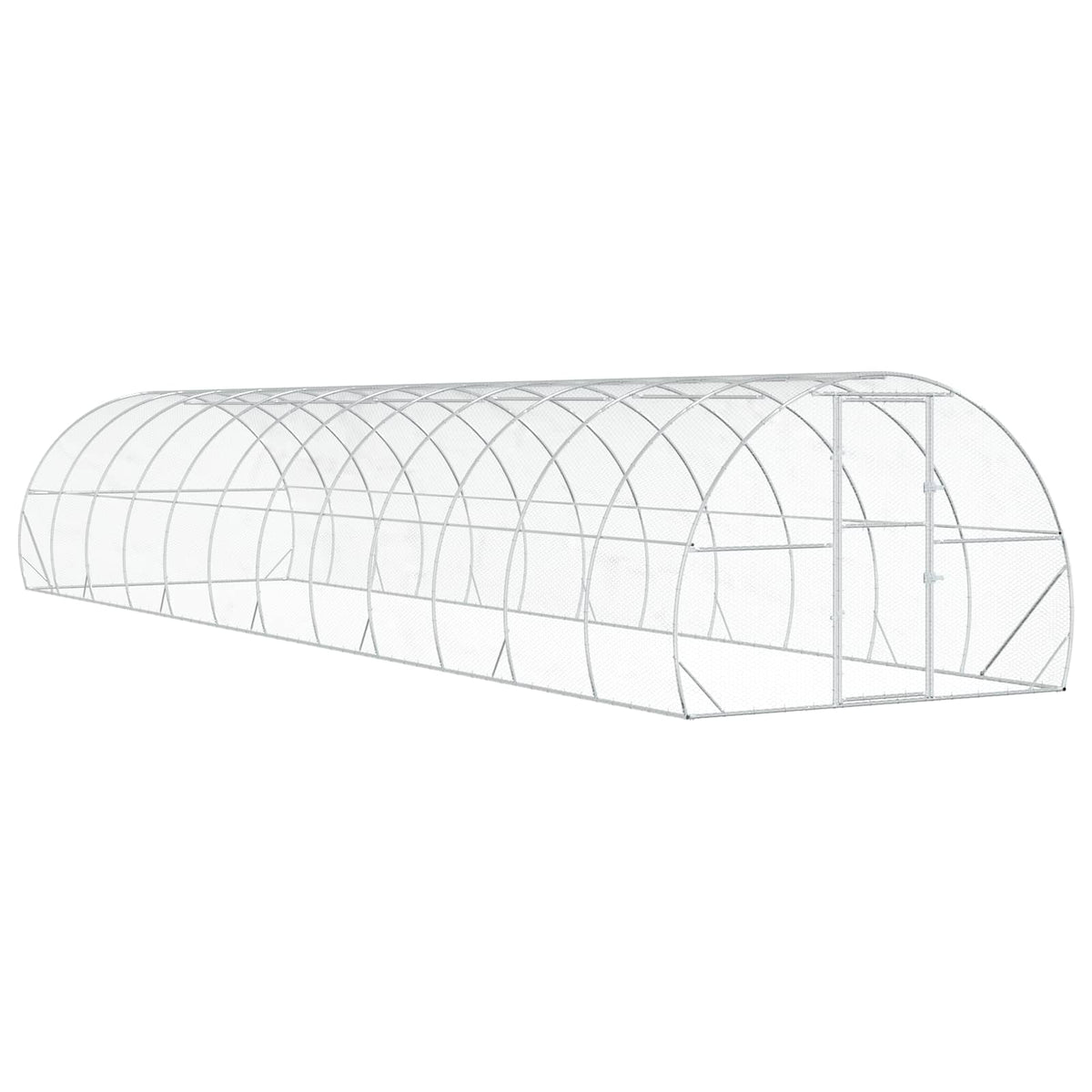 Hönsgård Silver 1200 x 300 x 200 cm Galvaniserat stål