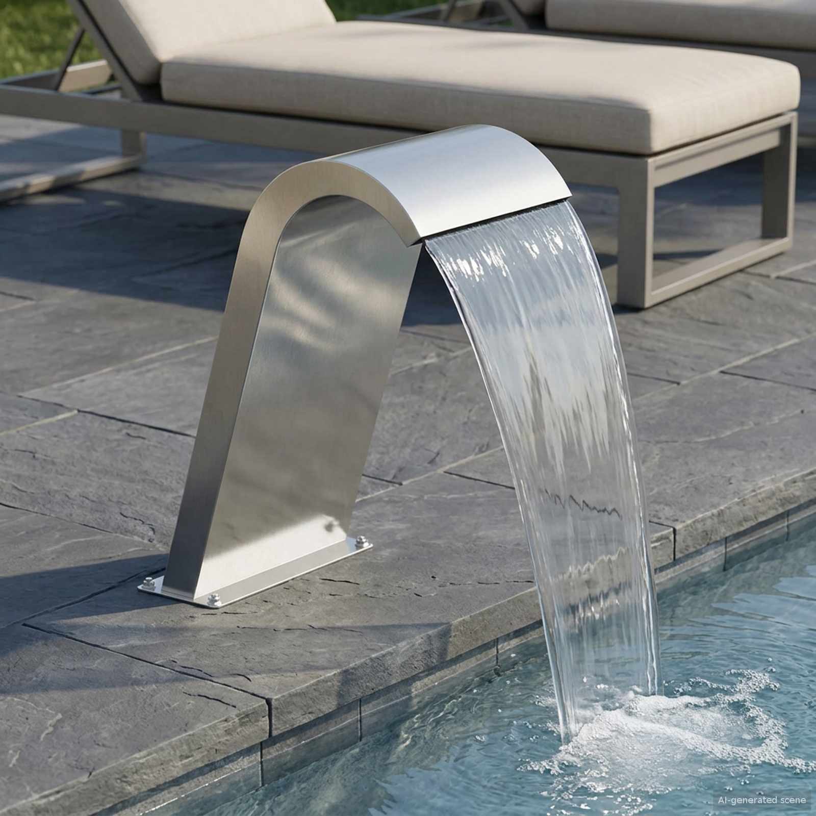 Pool Fontän Silver 47 x 31 x 60 cm Rostfritt stål