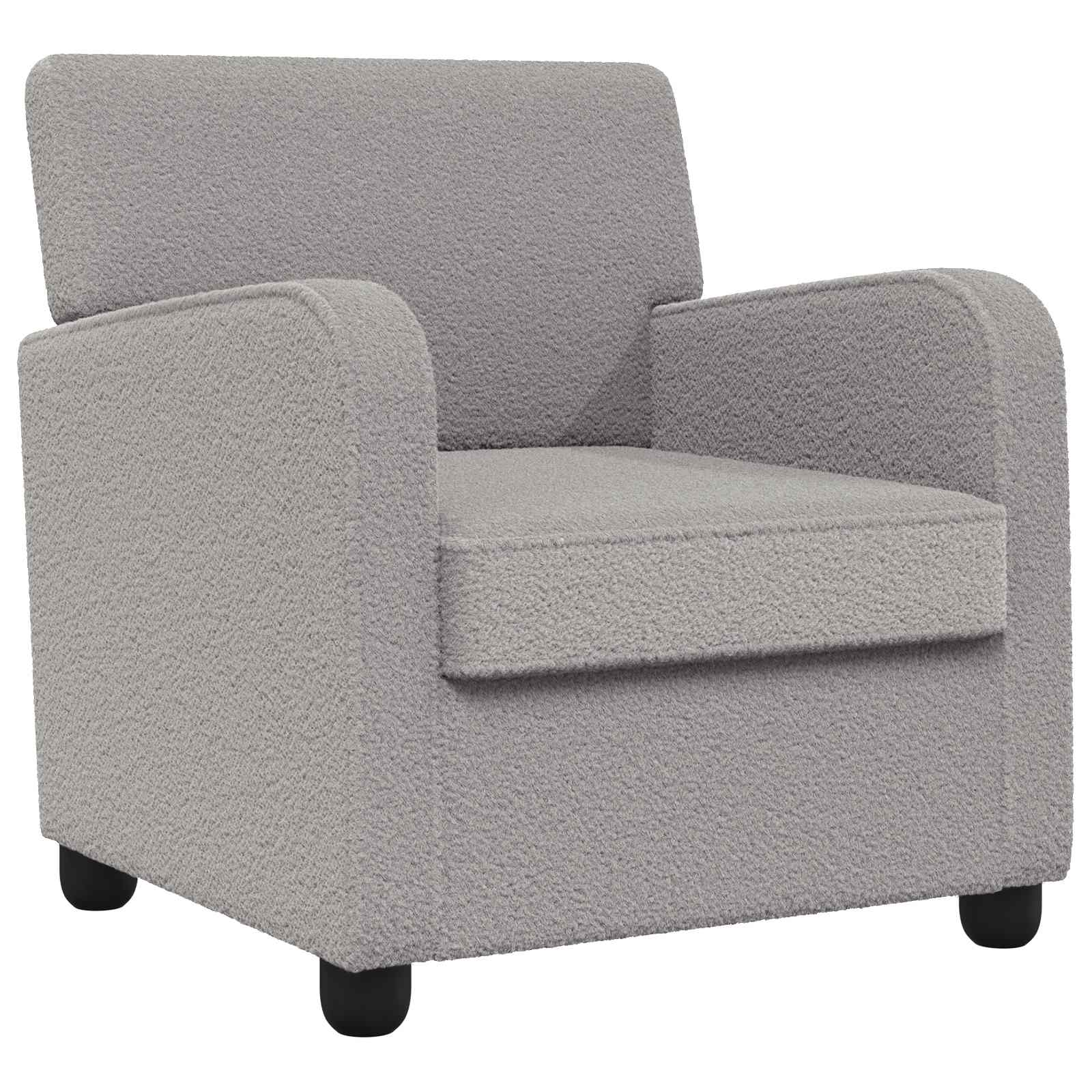Fåtölj Ljusgrå Konstgjord lammulls-fleece