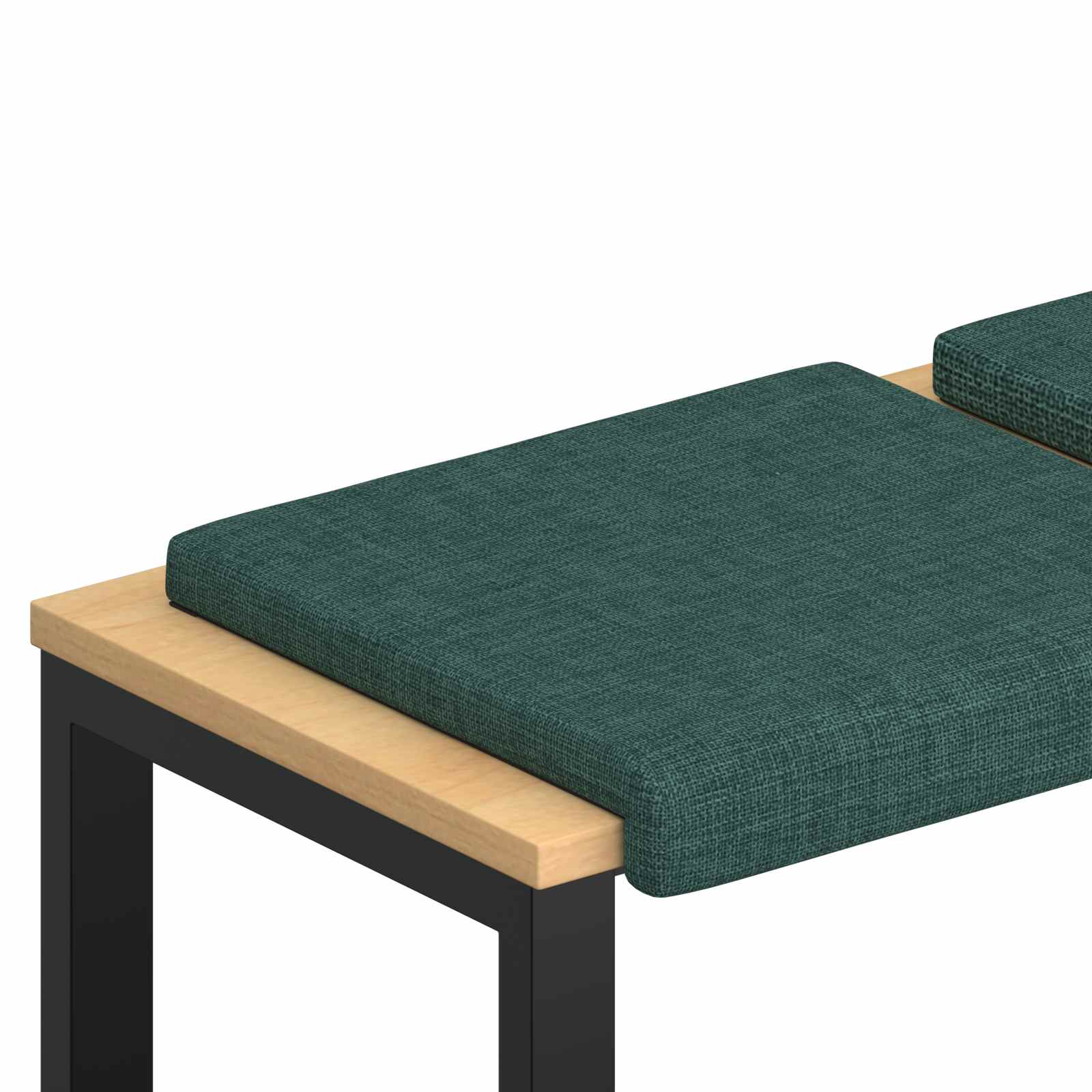 Bänk kudde 2 st Tyg Mörkgrön Djup 35 cm