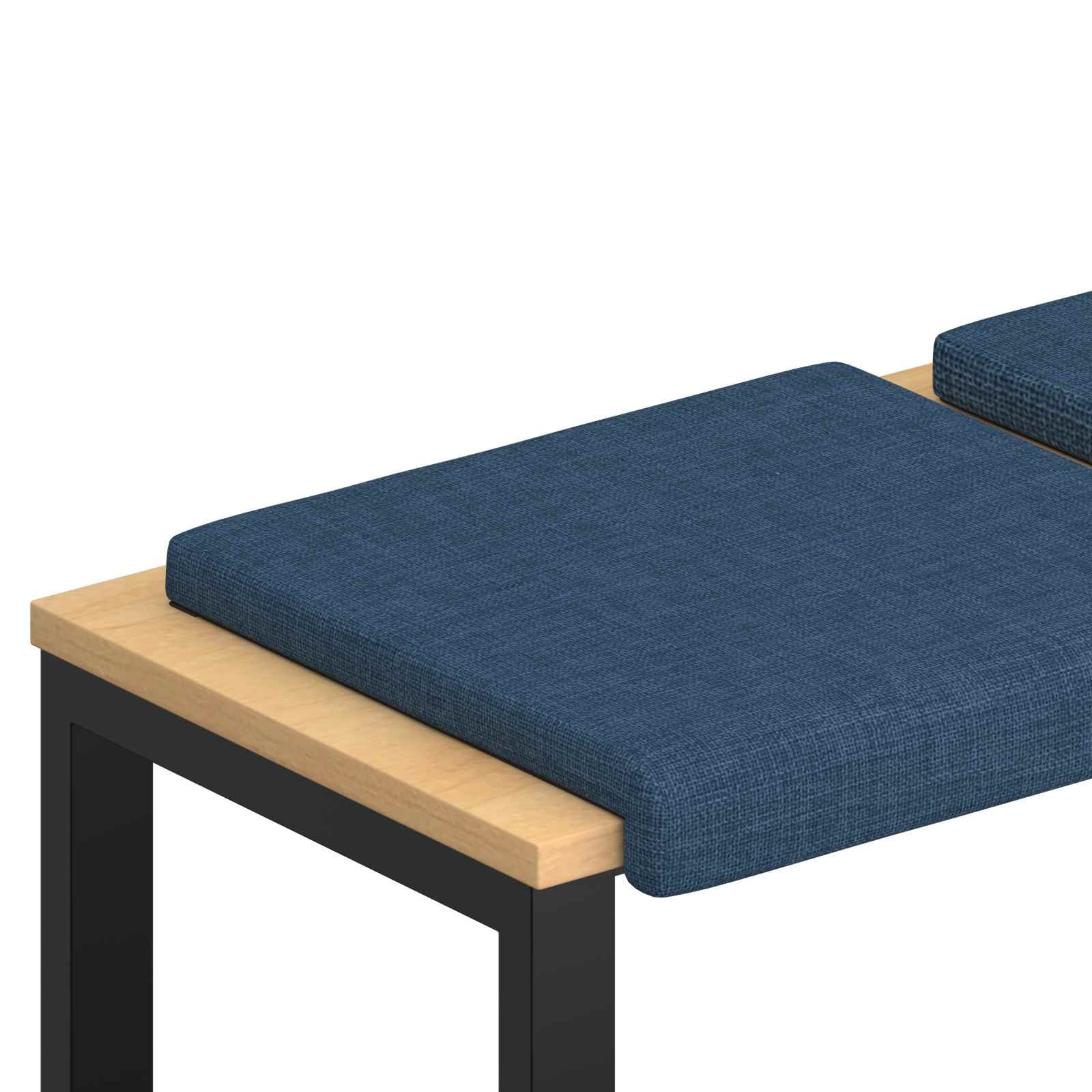 Bänk kudde 2 st Tyg Blå Djup 35 cm