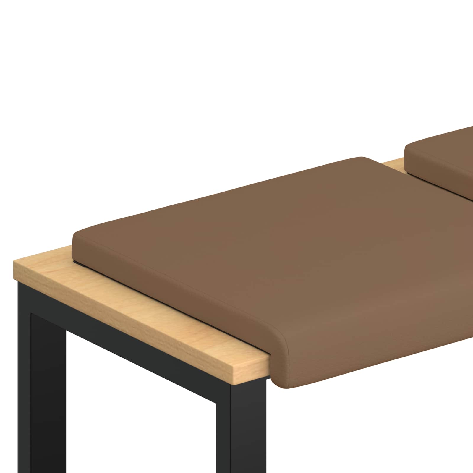 Bänk kudde 2 st Konstläder Cappuccino Djup 35 cm