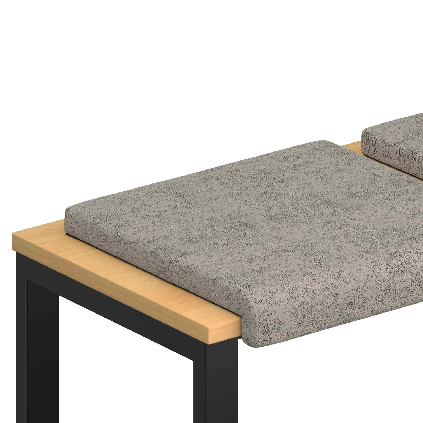 Bänk kudde 2 st Faux mockatyg Ljusgrå Djup 35 cm