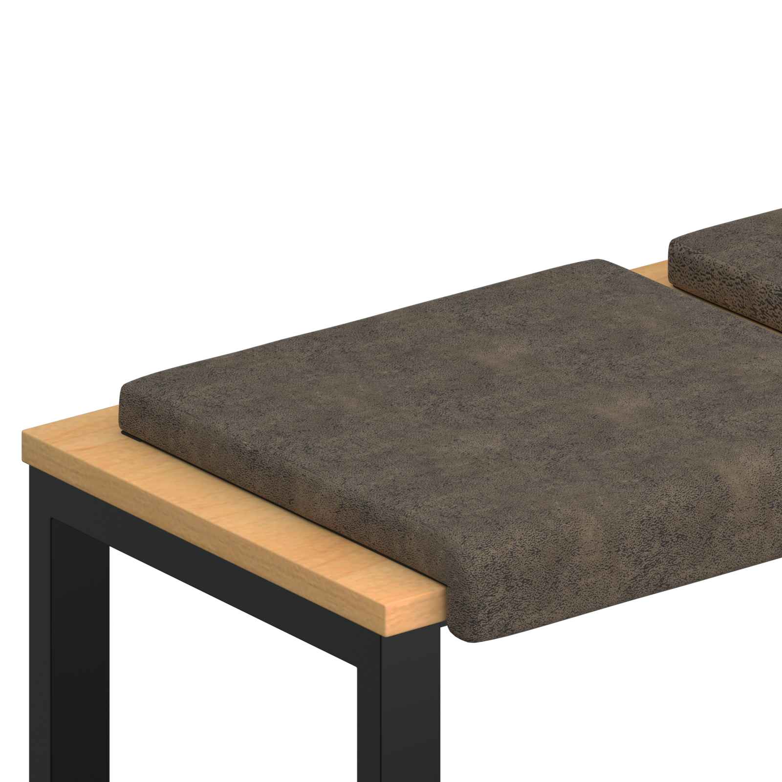 Bänk kudde 2 st Faux mockatyg Mörkgrå Djup 35 cm
