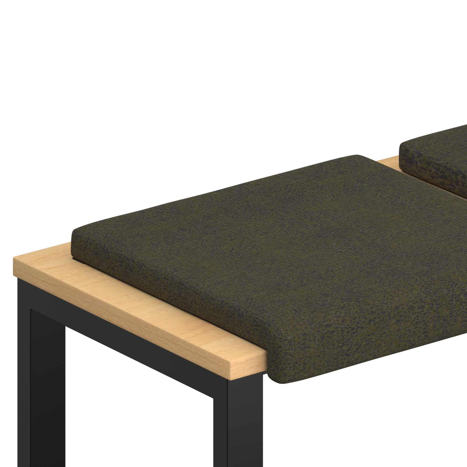 Bänk kudde 2 st Faux mockatyg Armégrön Djup 35 cm