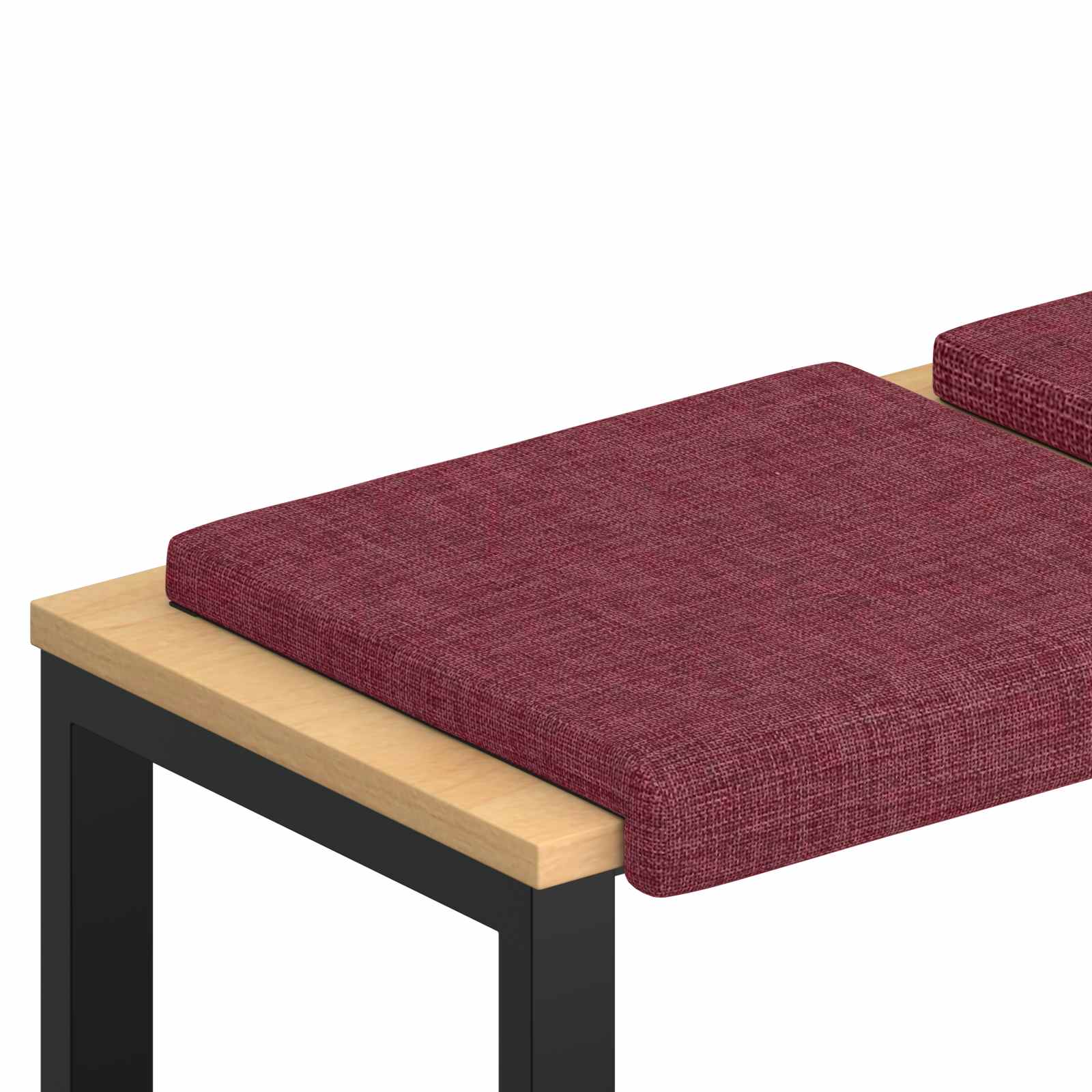 Bänk kudde 4 st Tyg Vinröd Djup 35 cm
