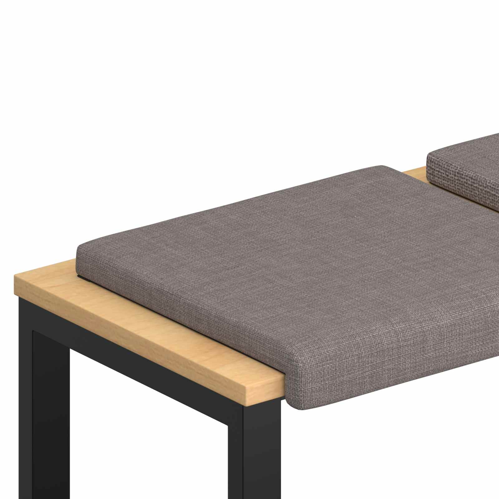Bänk kudde 4 st Tyg Taupe Djup 35 cm