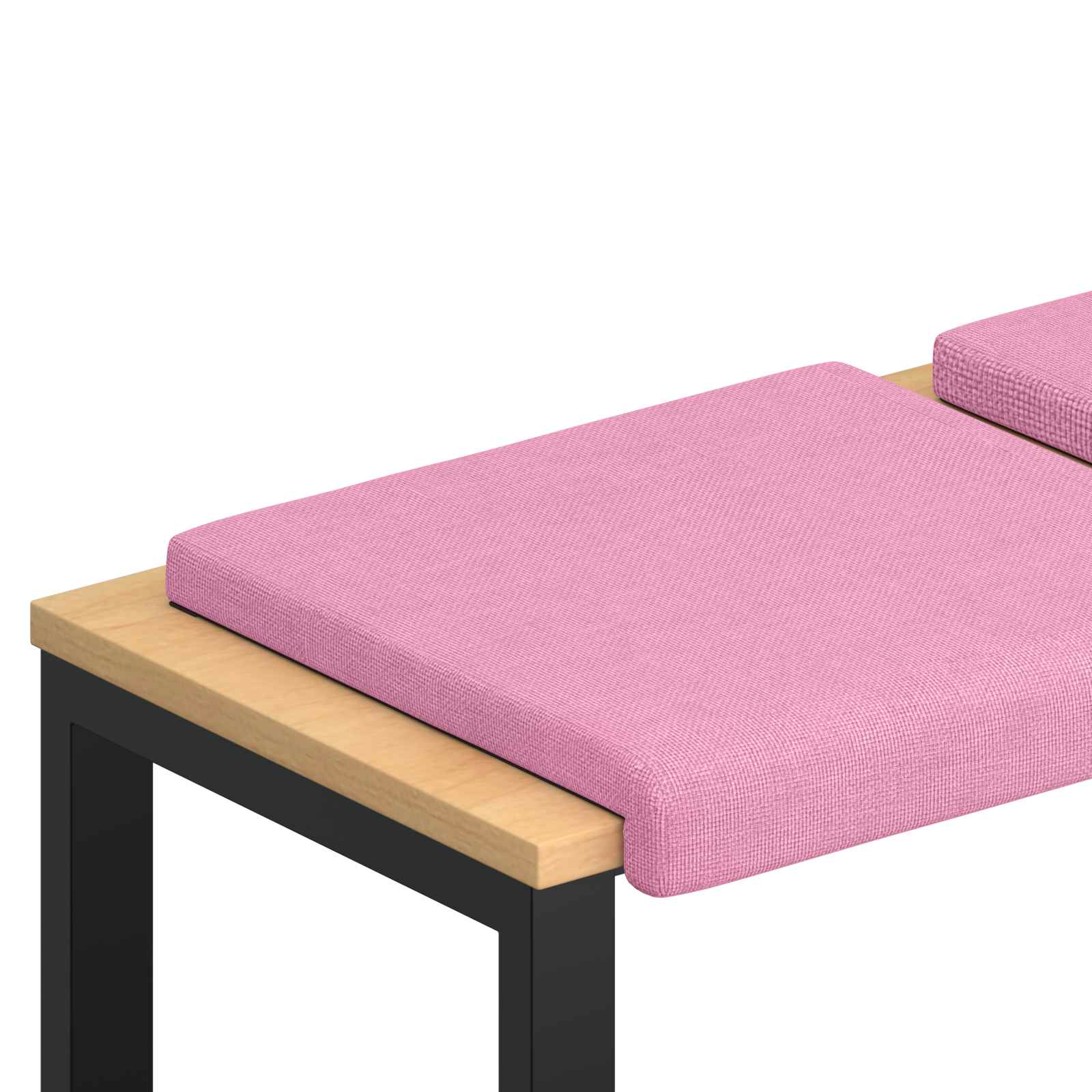 Bänk kudde 4 st Tyg Rosa Djup 35 cm