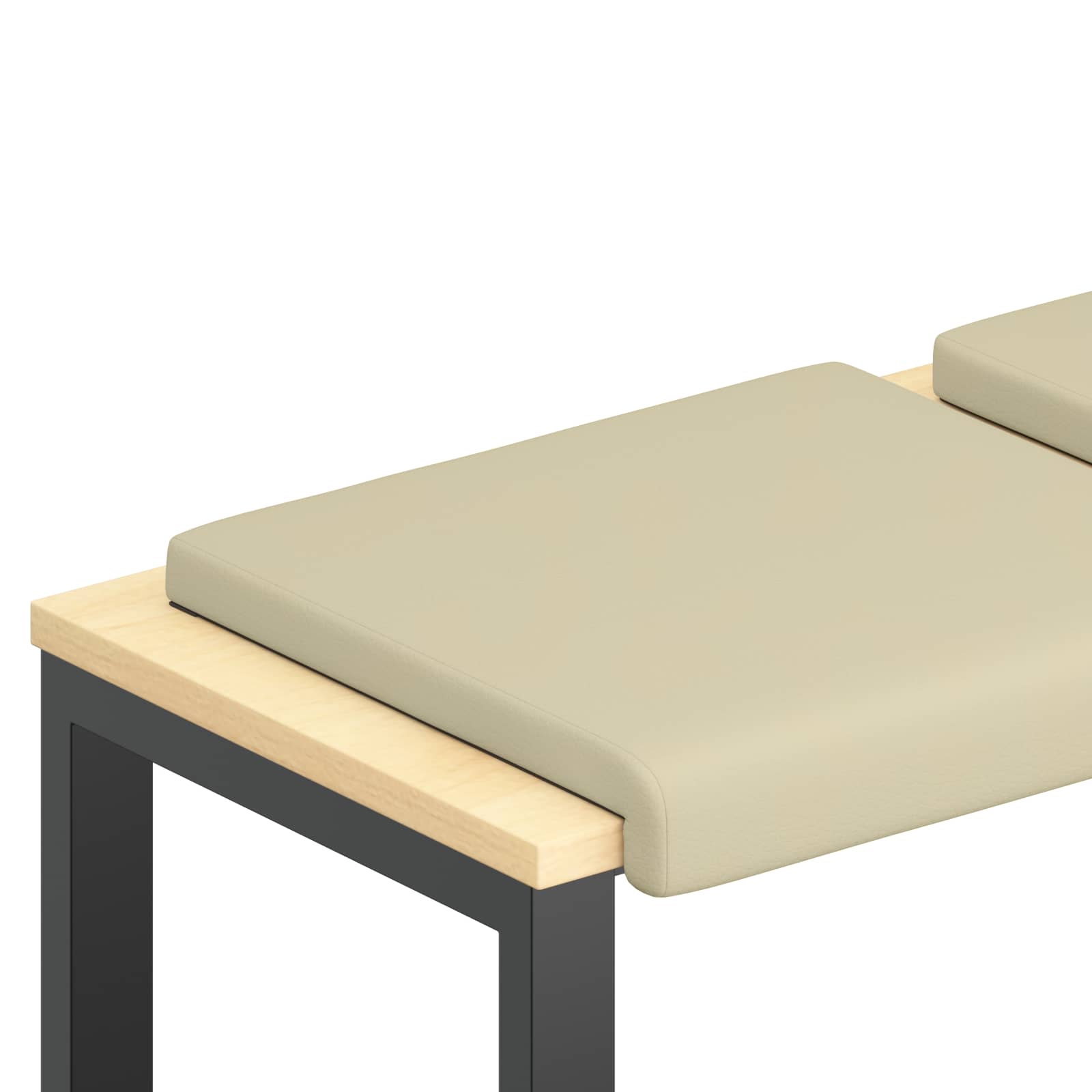 Bänk kudde 4 st Konstläder Gräddvit Djup 35 cm