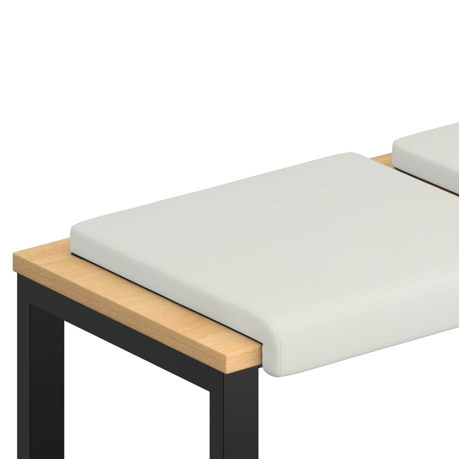 Bänk kudde 4 st Konstläder Vit Djup 35 cm
