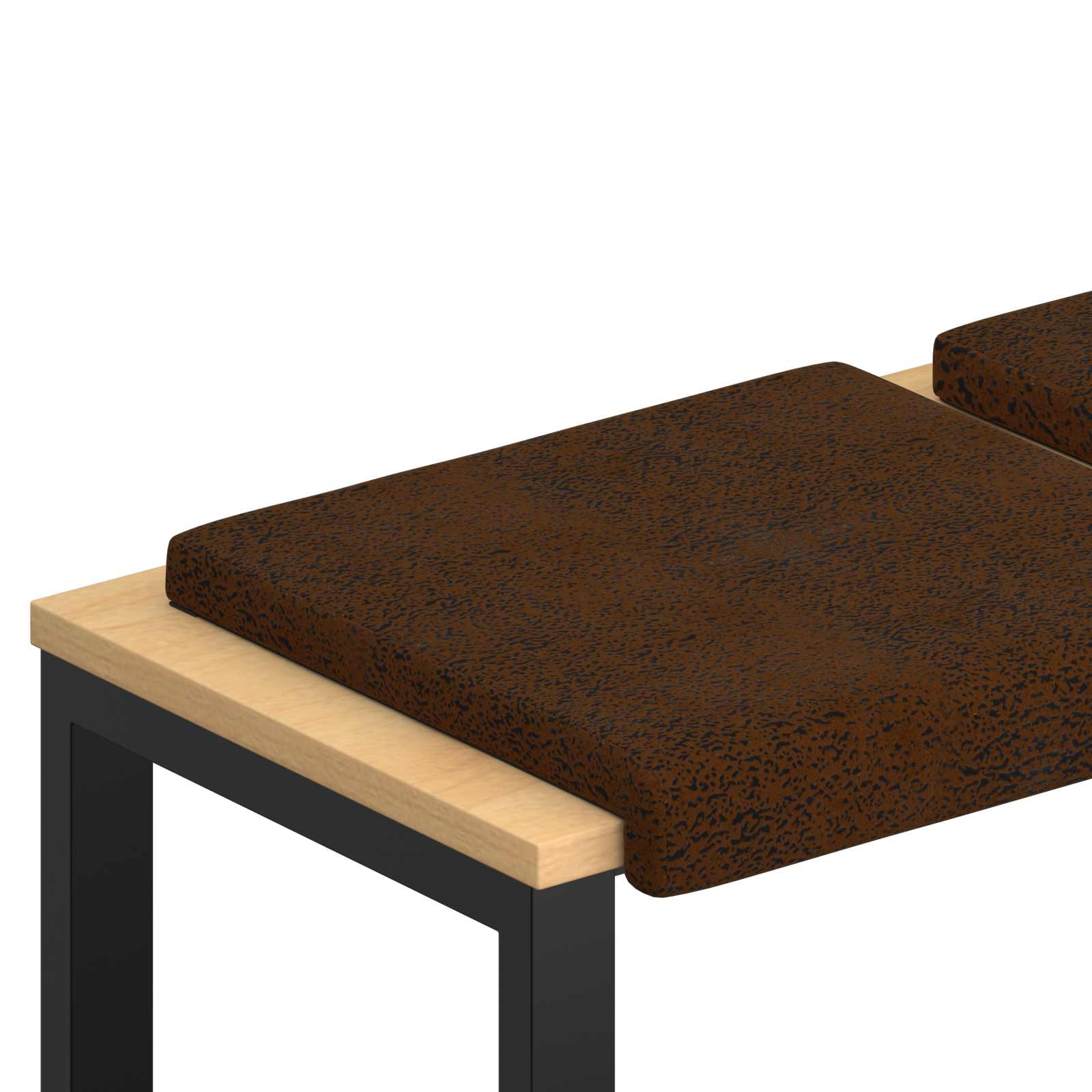 Bänk kudde 4 st Faux mockatyg Brun Djup 35 cm