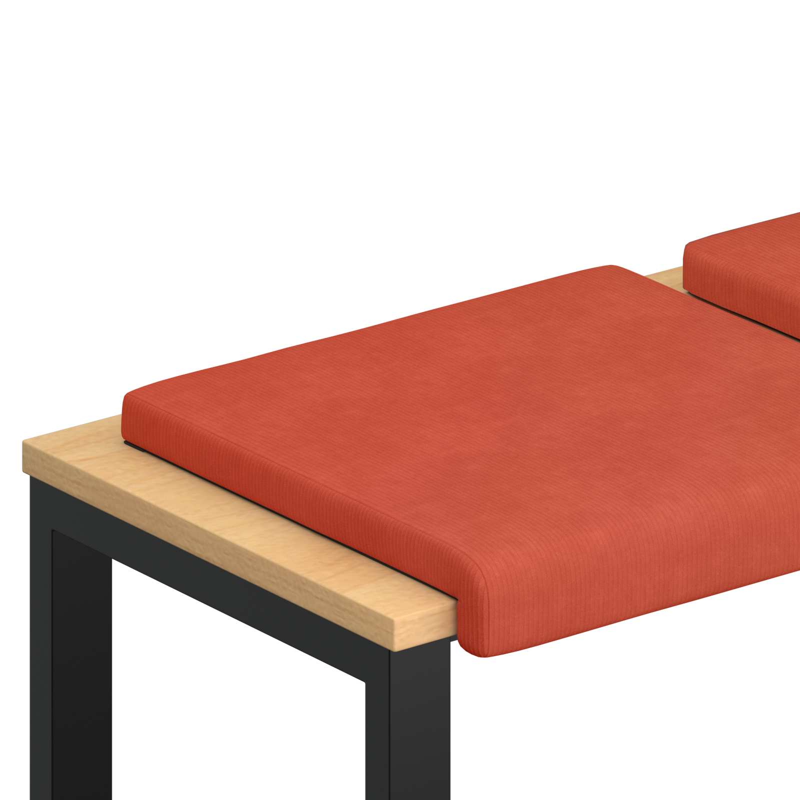 Bänk kudde 4 st manchester Röd orange Djup 35 cm
