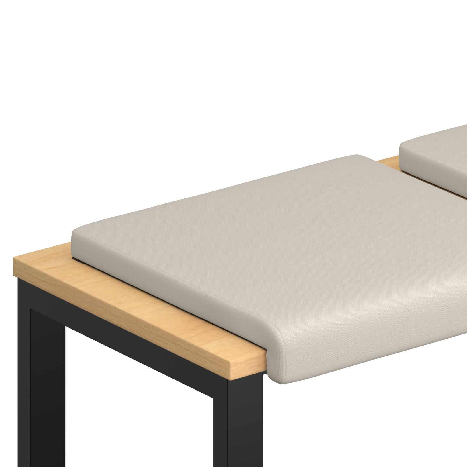 Bänk kudde 4 st Texturerad Sammet Havre Djup 35 cm