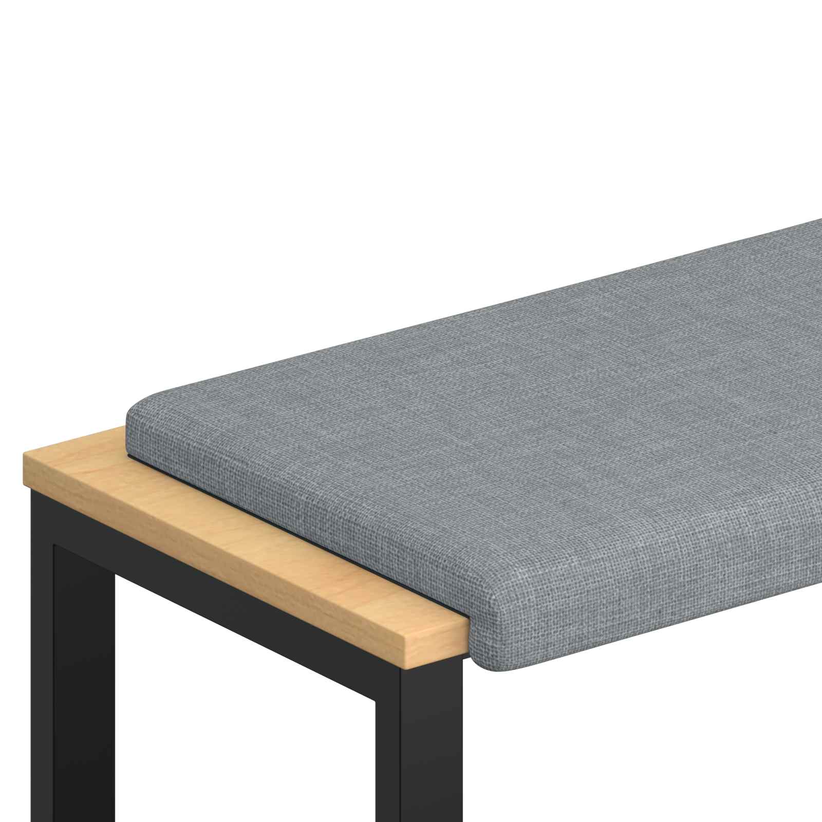 Bänk kudde Tyg Ljusgrå Djup 35 cm